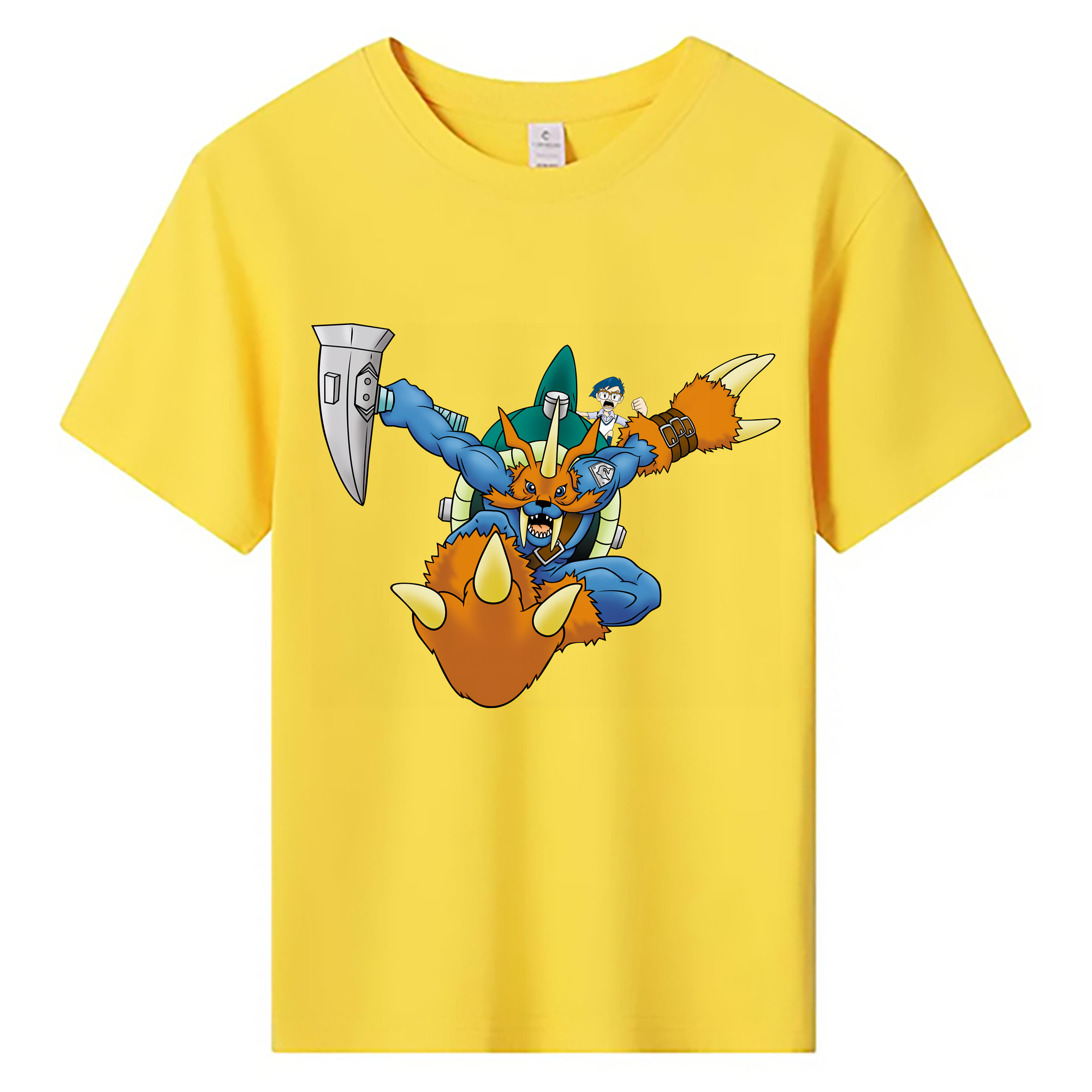 （画像用） Digimon デジタルモンスター/デジモン 綿100％キッズTシャツ（フロントプリント）