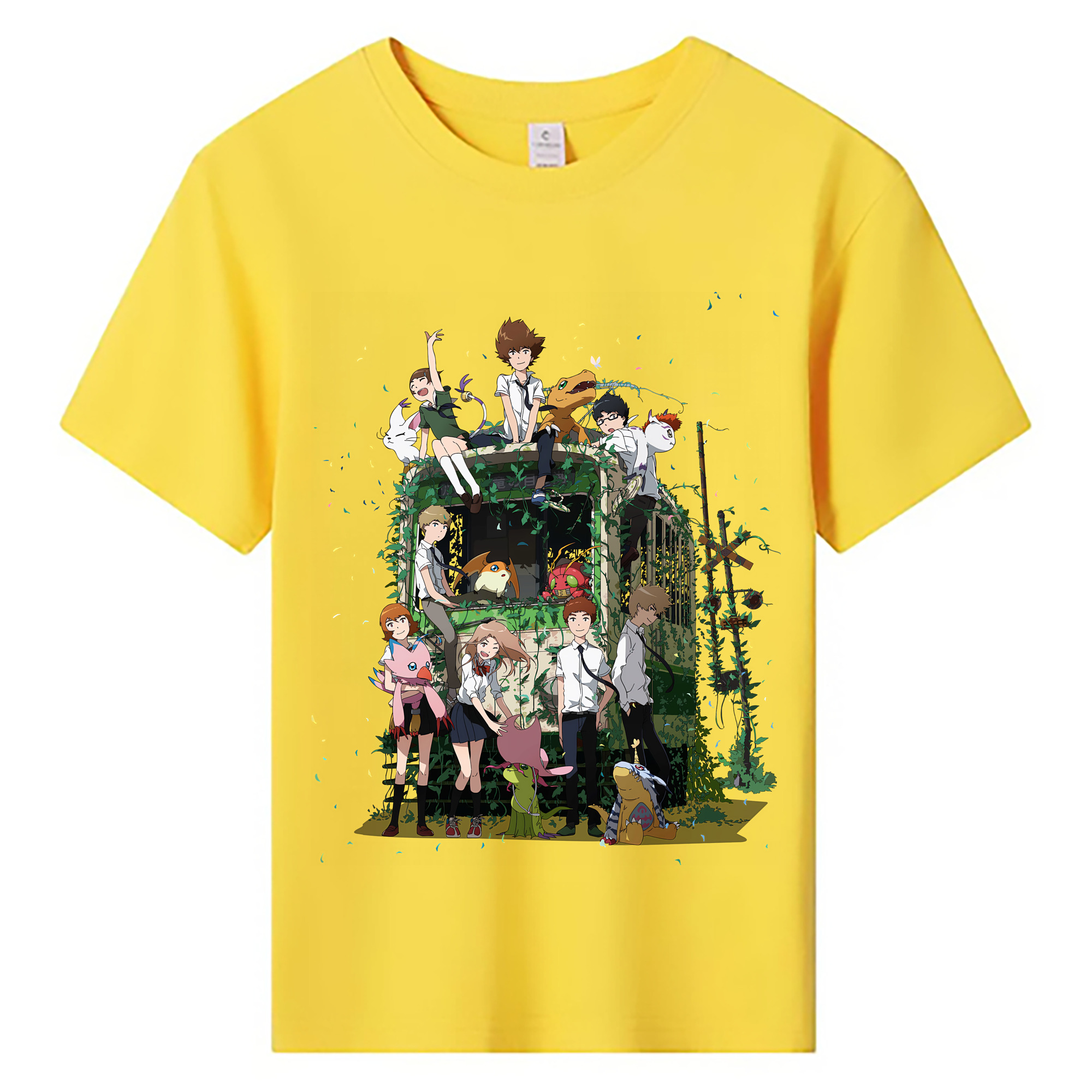 （画像用） Digimon デジタルモンスター/デジモン 綿100％キッズTシャツ（フロントプリント）