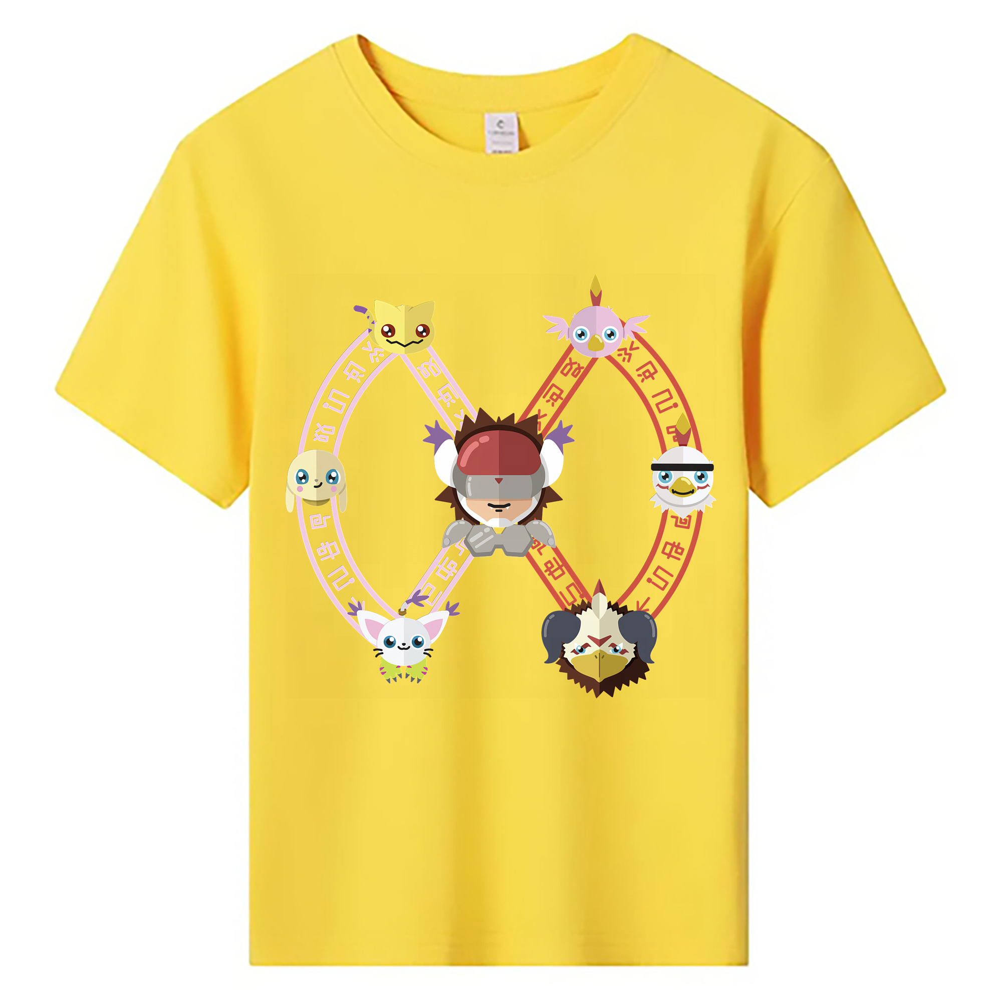 （画像用） Digimon デジタルモンスター/デジモン 綿100％キッズTシャツ（フロントプリント）