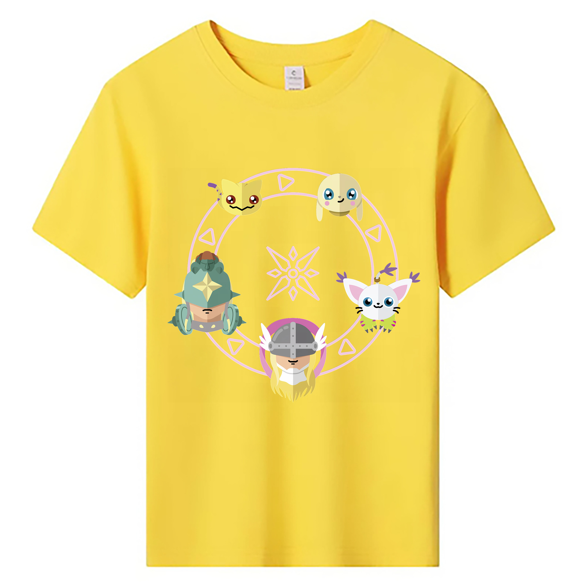 （画像用） Digimon デジタルモンスター/デジモン 綿100％キッズTシャツ（フロントプリント）