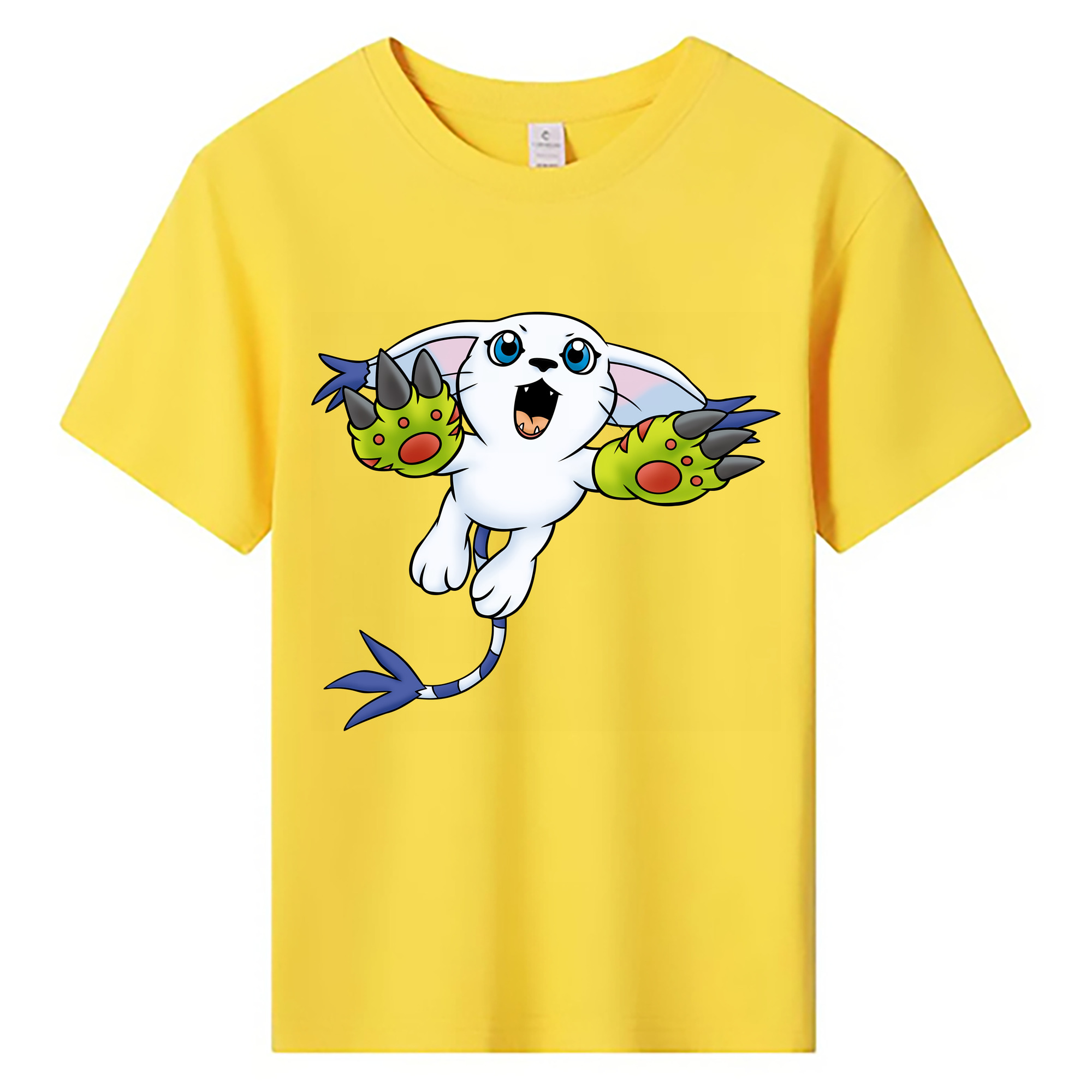 （画像用） Digimon デジタルモンスター/デジモン 綿100％キッズTシャツ（フロントプリント）