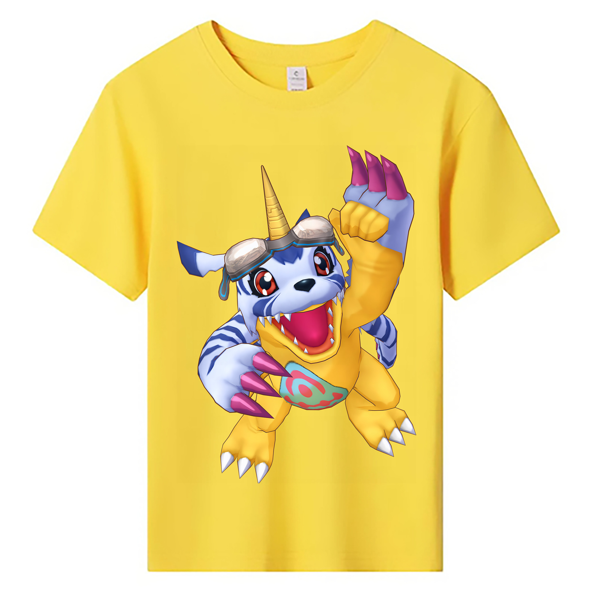 （画像用） Digimon デジタルモンスター/デジモン 綿100％キッズTシャツ（フロントプリント）