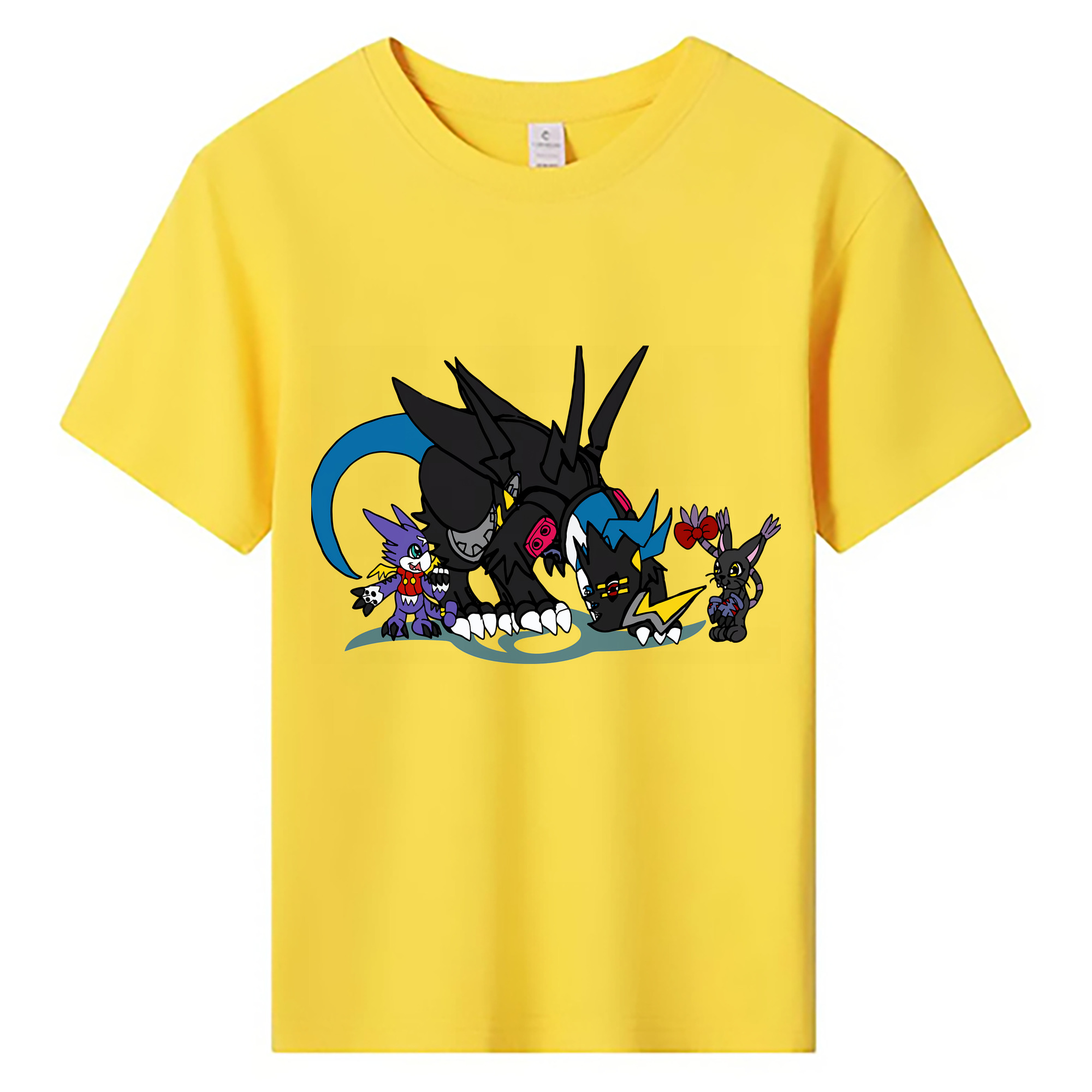 （画像用） Digimon デジタルモンスター/デジモン 綿100％キッズTシャツ（フロントプリント）