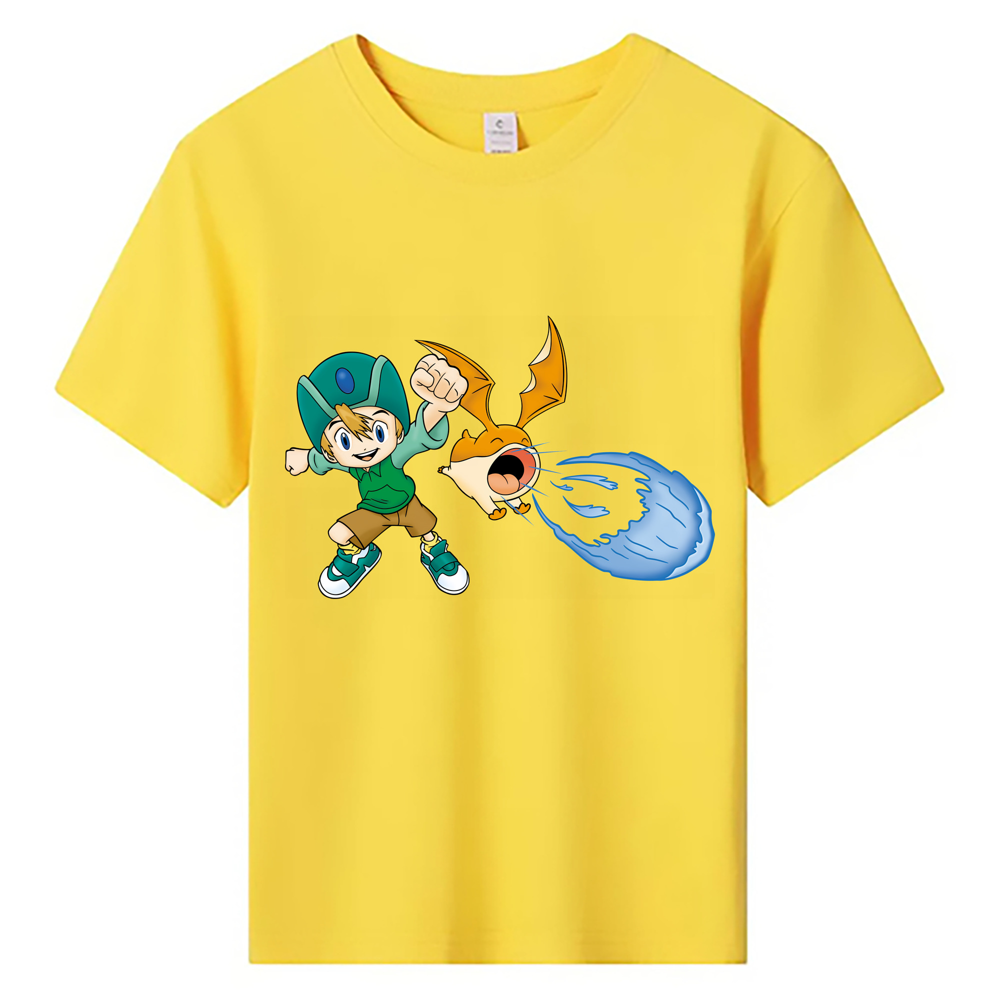 （画像用） Digimon デジタルモンスター/デジモン 綿100％キッズTシャツ（フロントプリント）