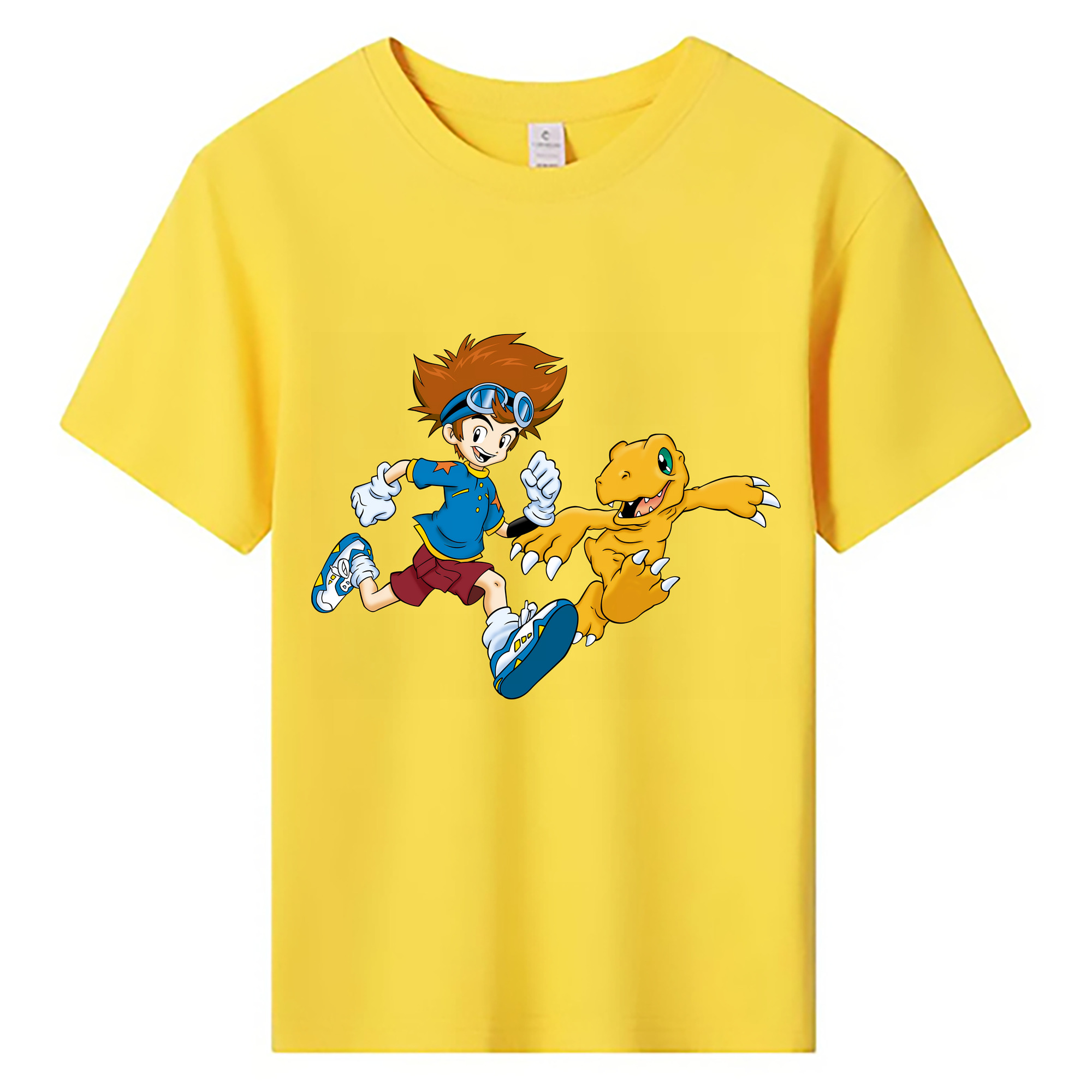 （画像用） Digimon デジタルモンスター/デジモン 綿100％キッズTシャツ（フロントプリント）