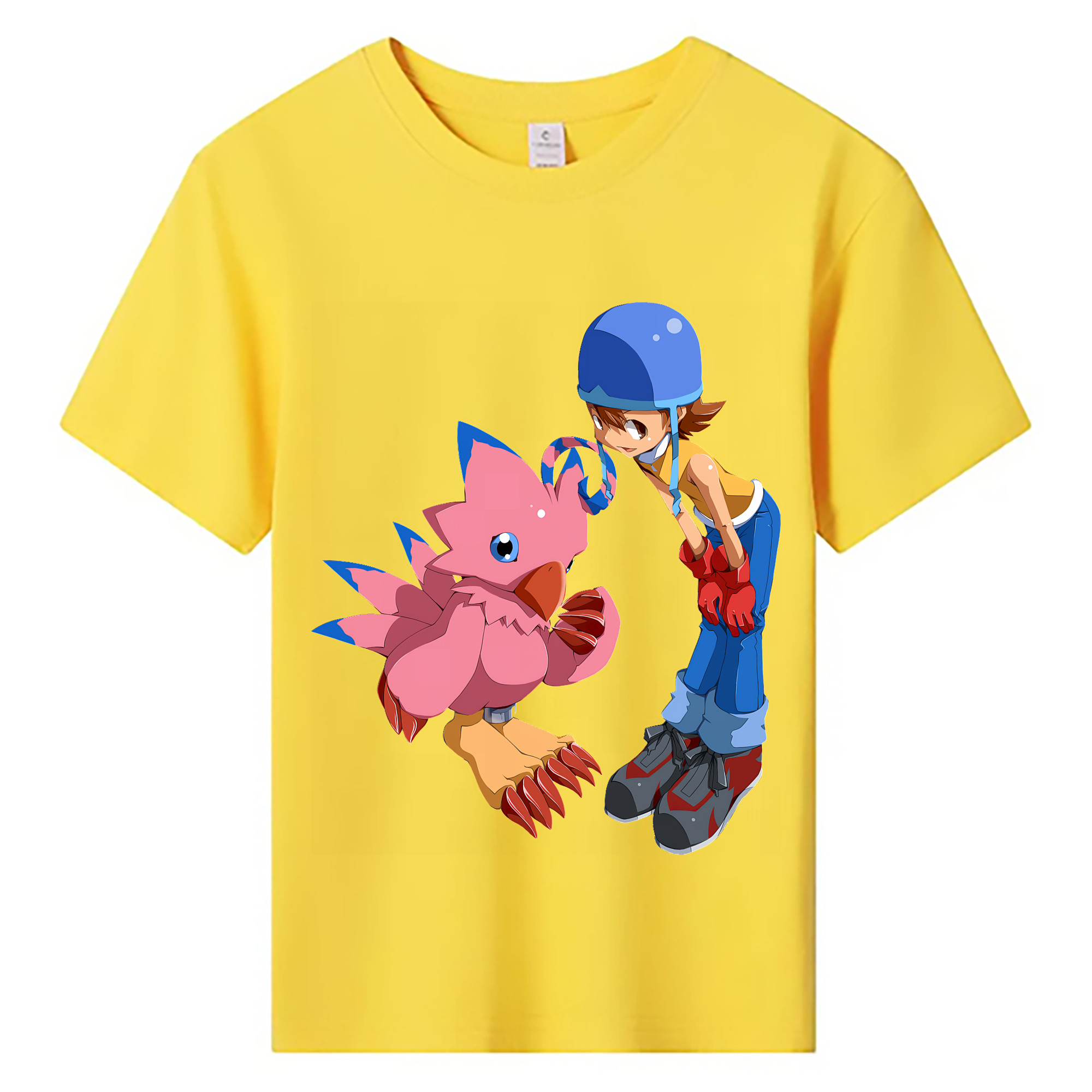 （画像用） Digimon デジタルモンスター/デジモン 綿100％キッズTシャツ（フロントプリント）