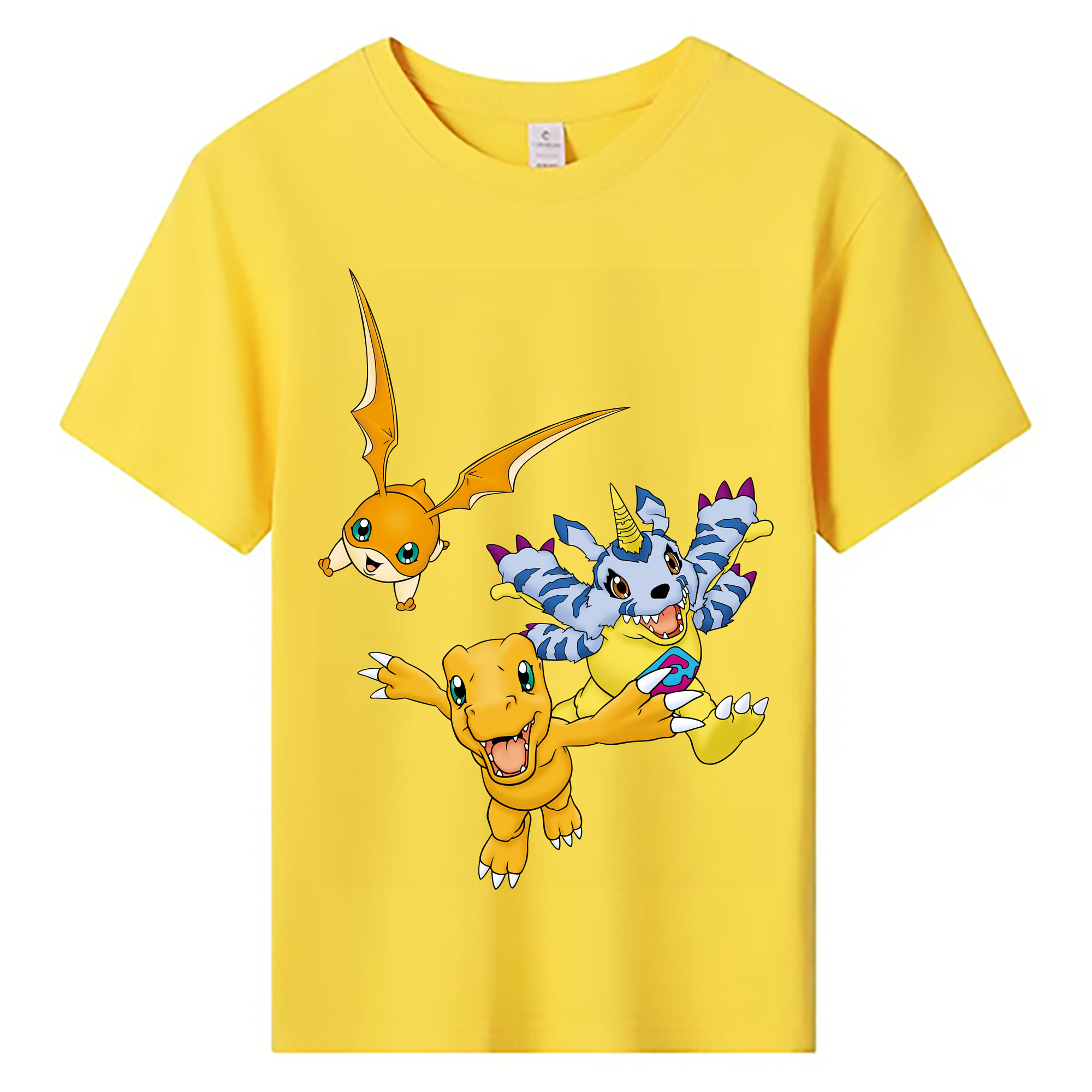 （画像用） Digimon デジタルモンスター/デジモン 綿100％キッズTシャツ（フロントプリント）