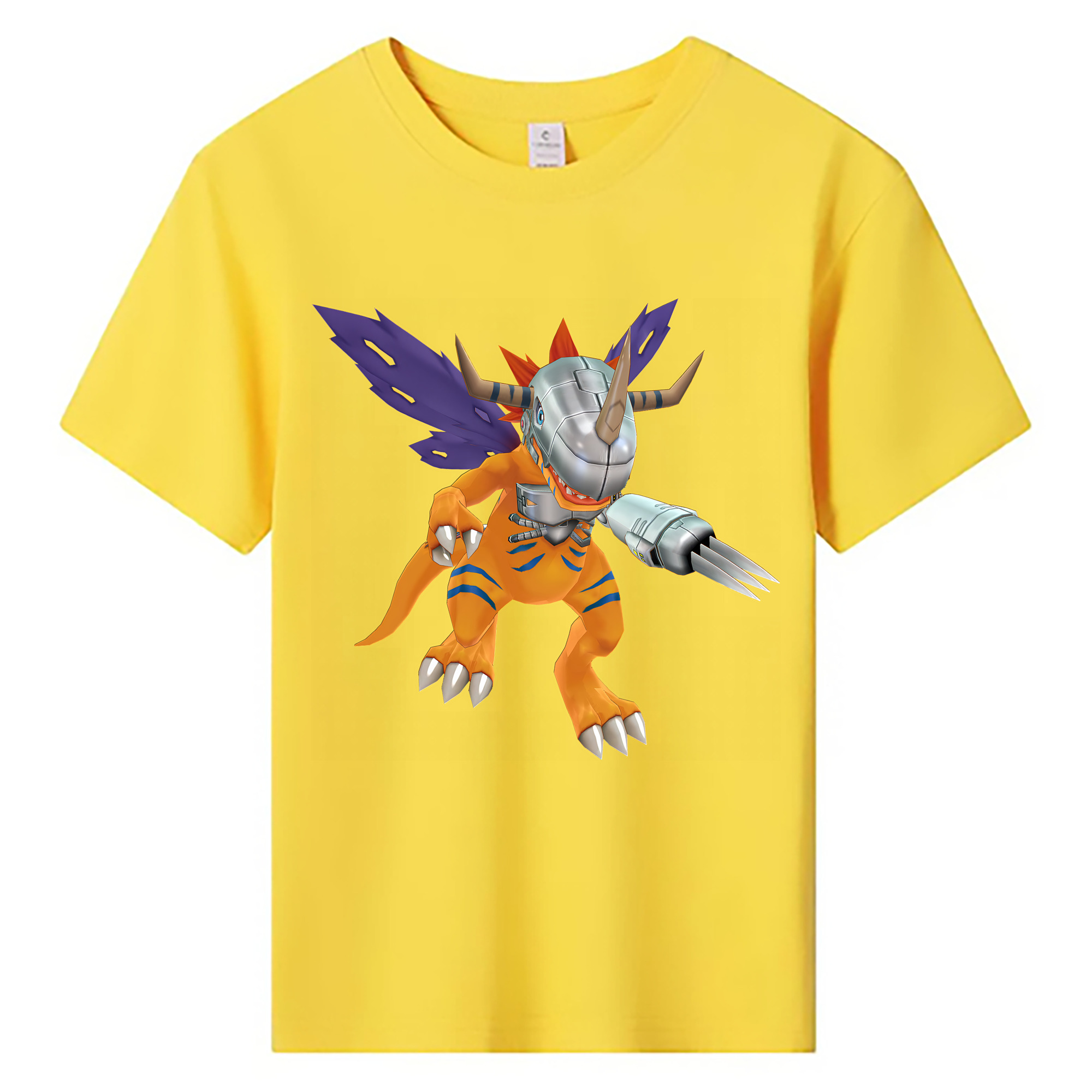 （画像用） Digimon デジタルモンスター/デジモン 綿100％キッズTシャツ（フロントプリント）