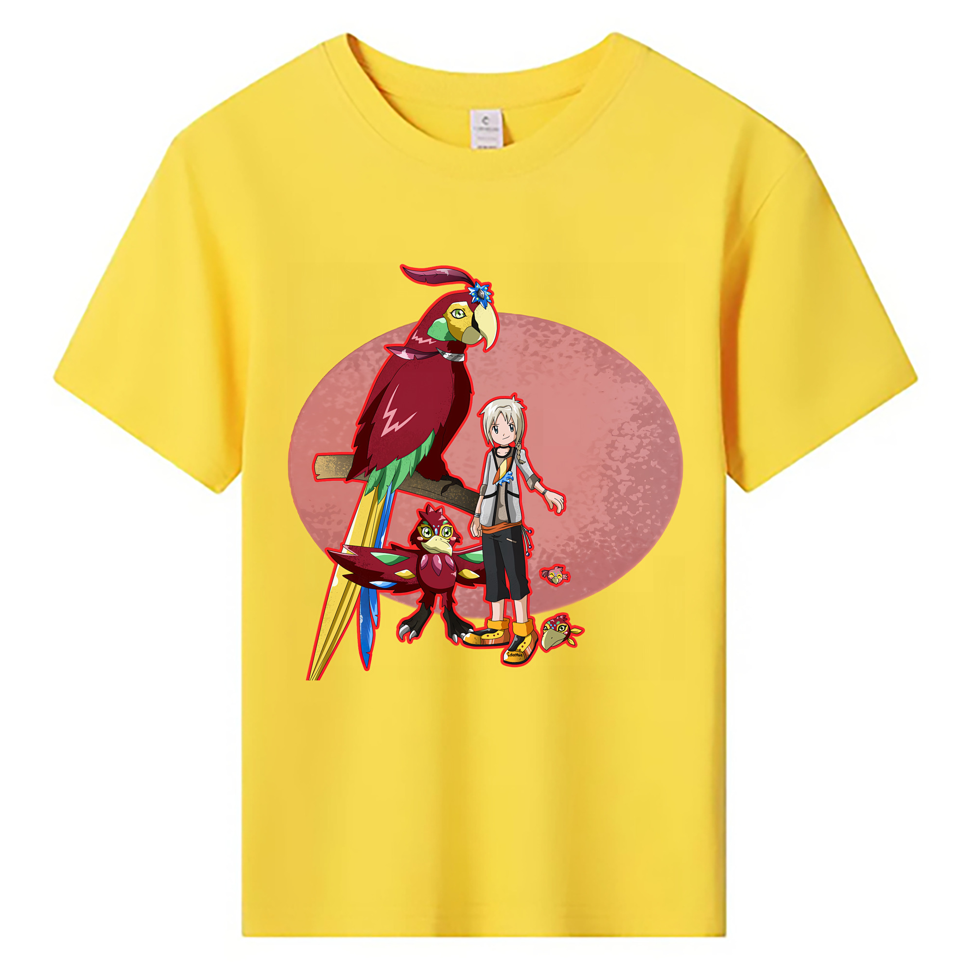 （画像用） Digimon デジタルモンスター/デジモン 綿100％キッズTシャツ（フロントプリント）
