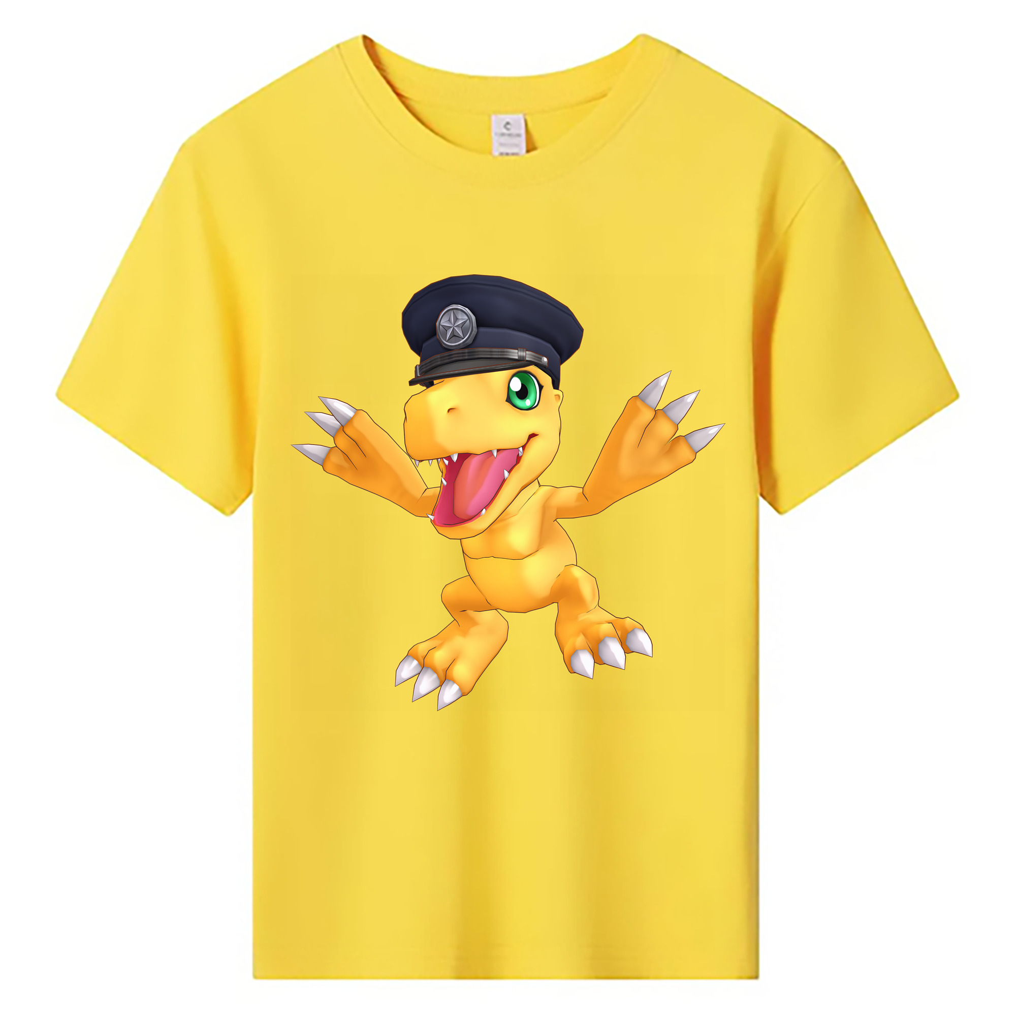 （画像用） Digimon デジタルモンスター/デジモン 綿100％キッズTシャツ（フロントプリント）