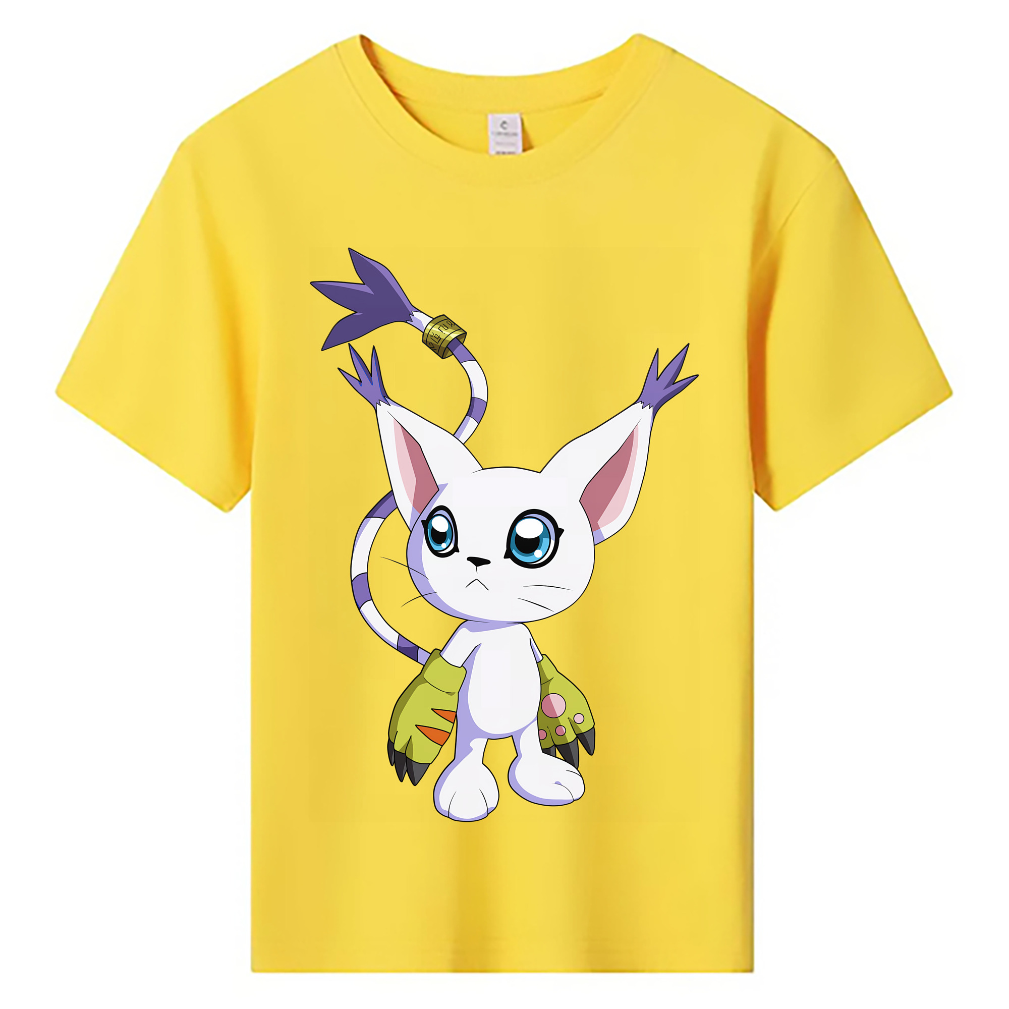 （画像用） Digimon デジタルモンスター/デジモン 綿100％キッズTシャツ（フロントプリント）
