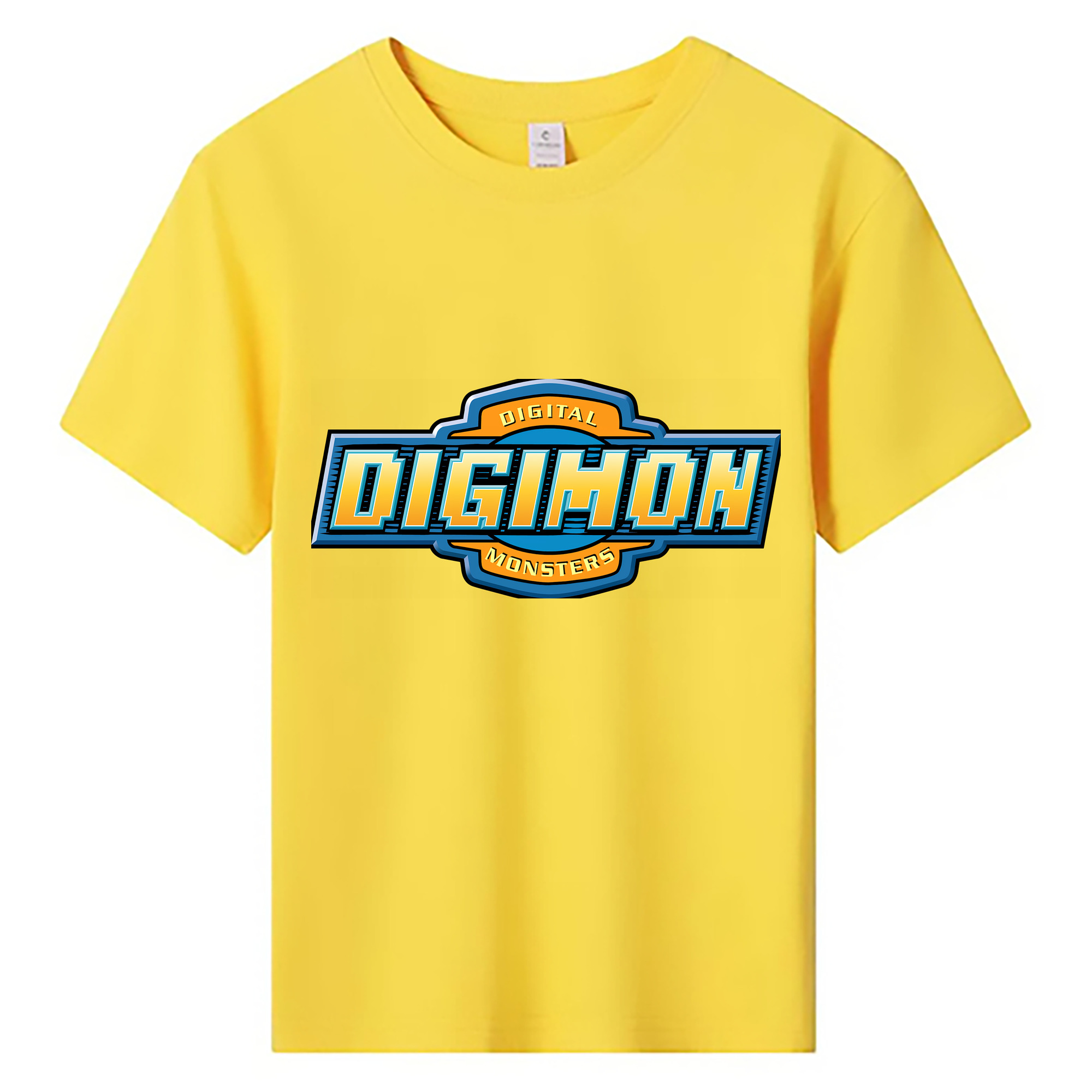 （画像用） Digimon デジタルモンスター/デジモン 綿100％キッズTシャツ（フロントプリント）