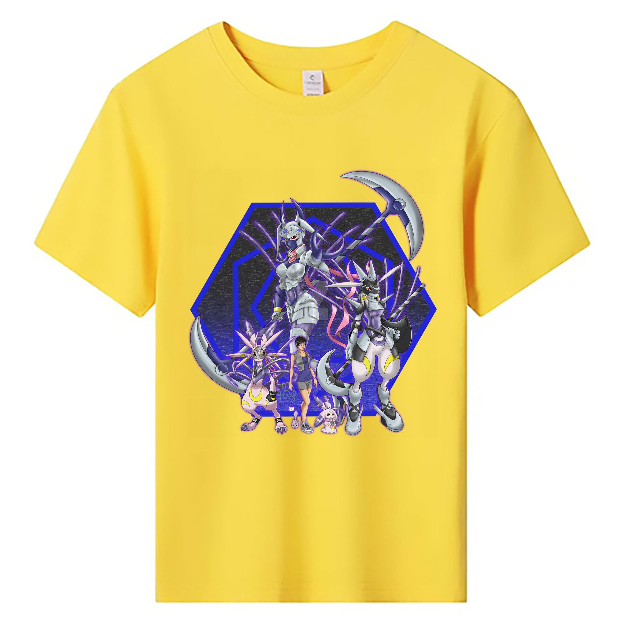 （画像用） Digimon デジタルモンスター/デジモン 綿100％キッズTシャツ（フロントプリント）