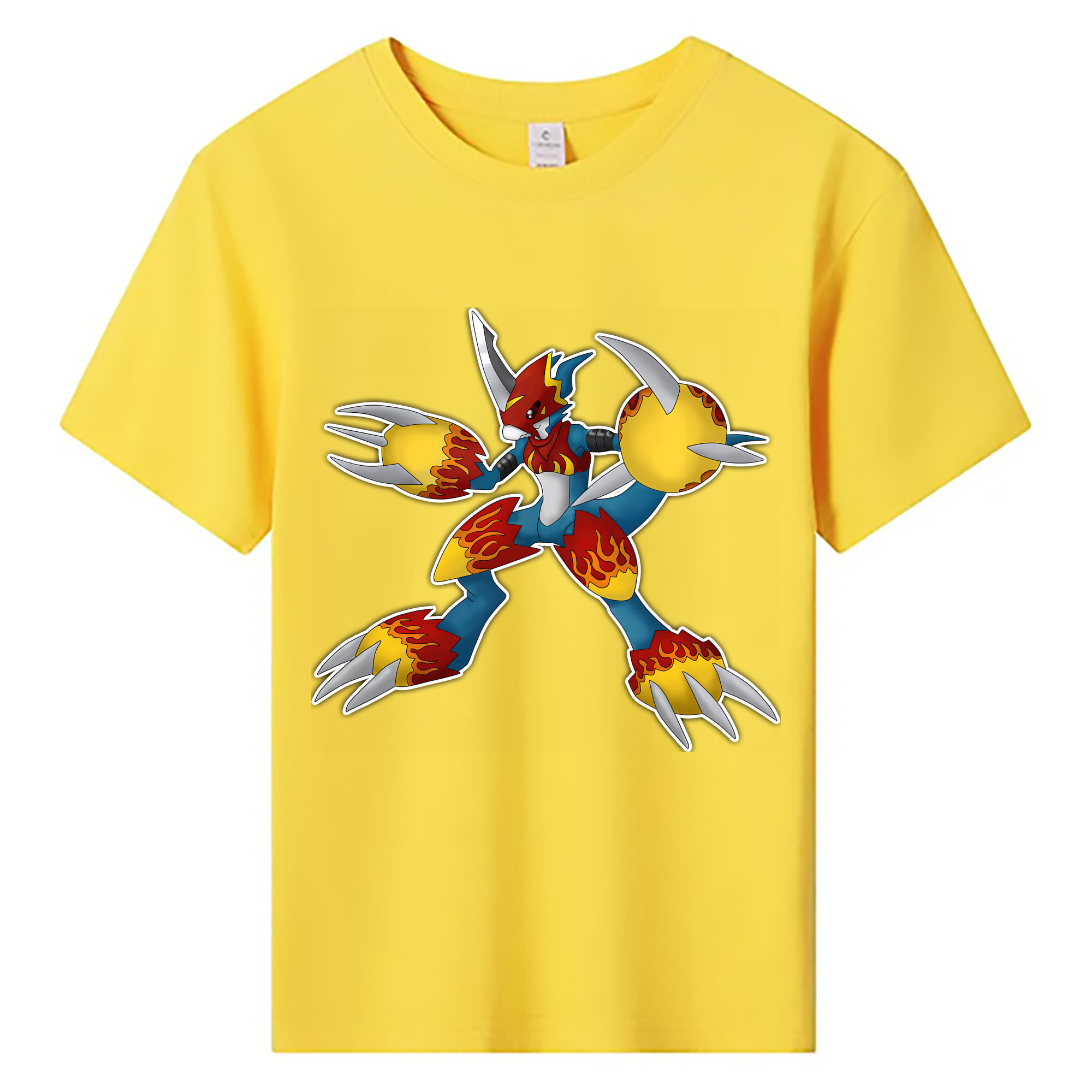 （画像用） Digimon デジタルモンスター/デジモン 綿100％キッズTシャツ（フロントプリント）