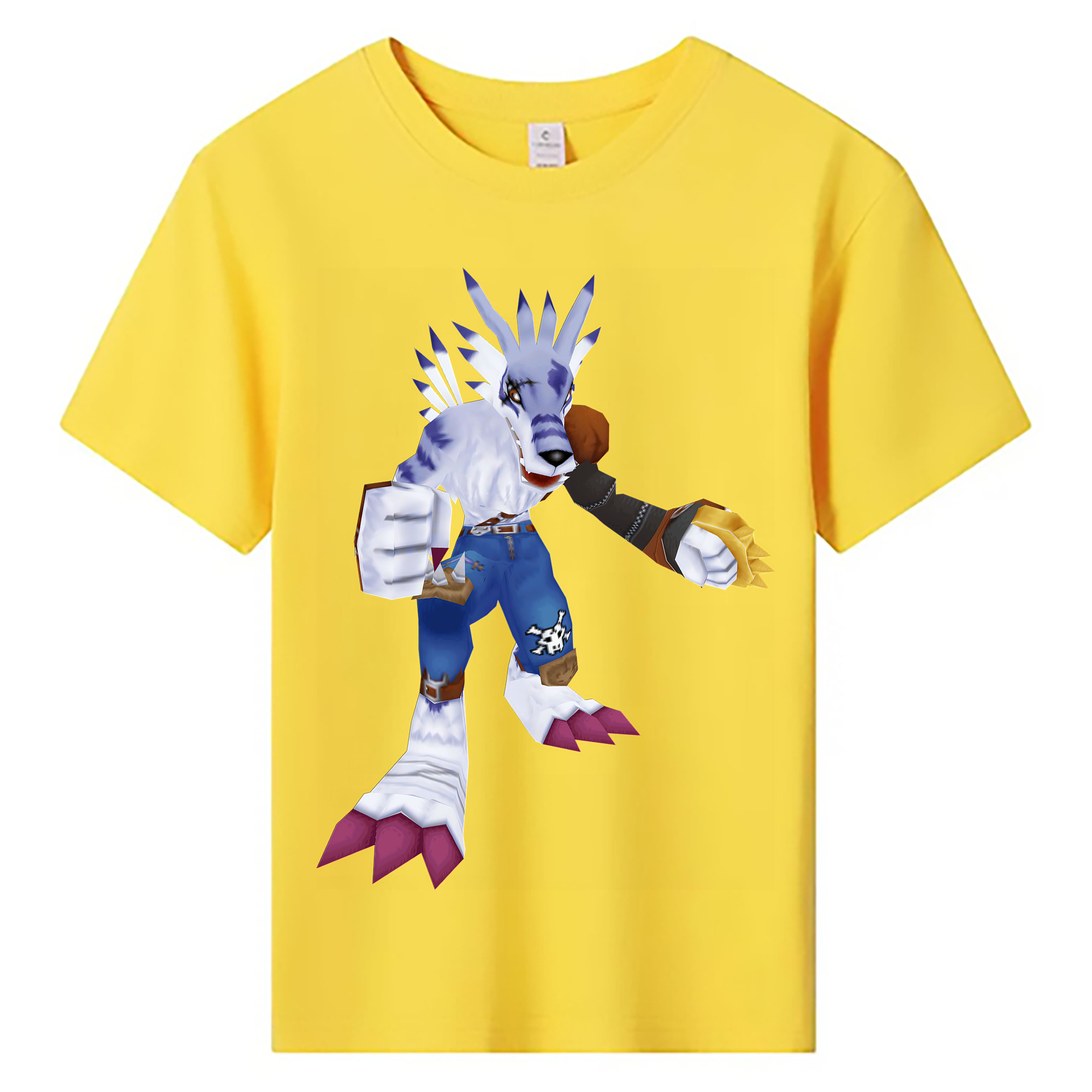 （画像用） Digimon デジタルモンスター/デジモン 綿100％キッズTシャツ（フロントプリント）