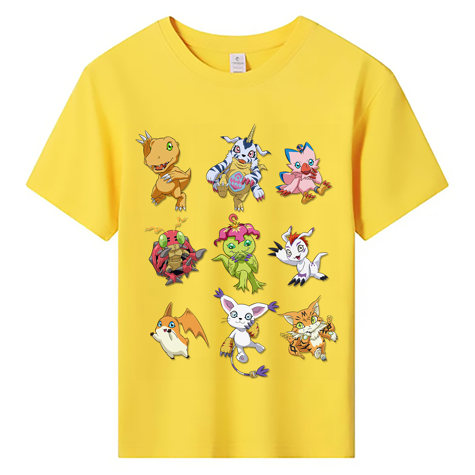（画像用） Digimon デジタルモンスター/デジモン 綿100％キッズTシャツ（フロントプリント）