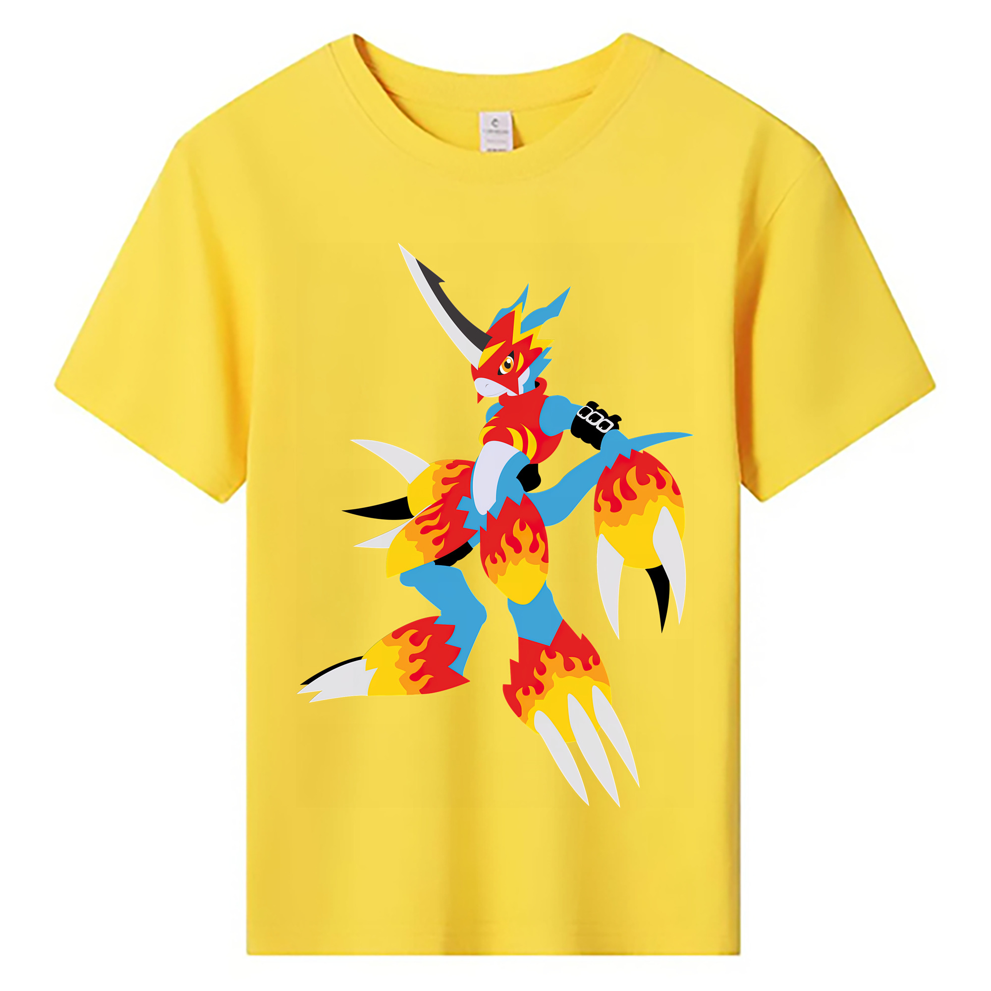 （画像用） Digimon デジタルモンスター/デジモン 綿100％キッズTシャツ（フロントプリント）