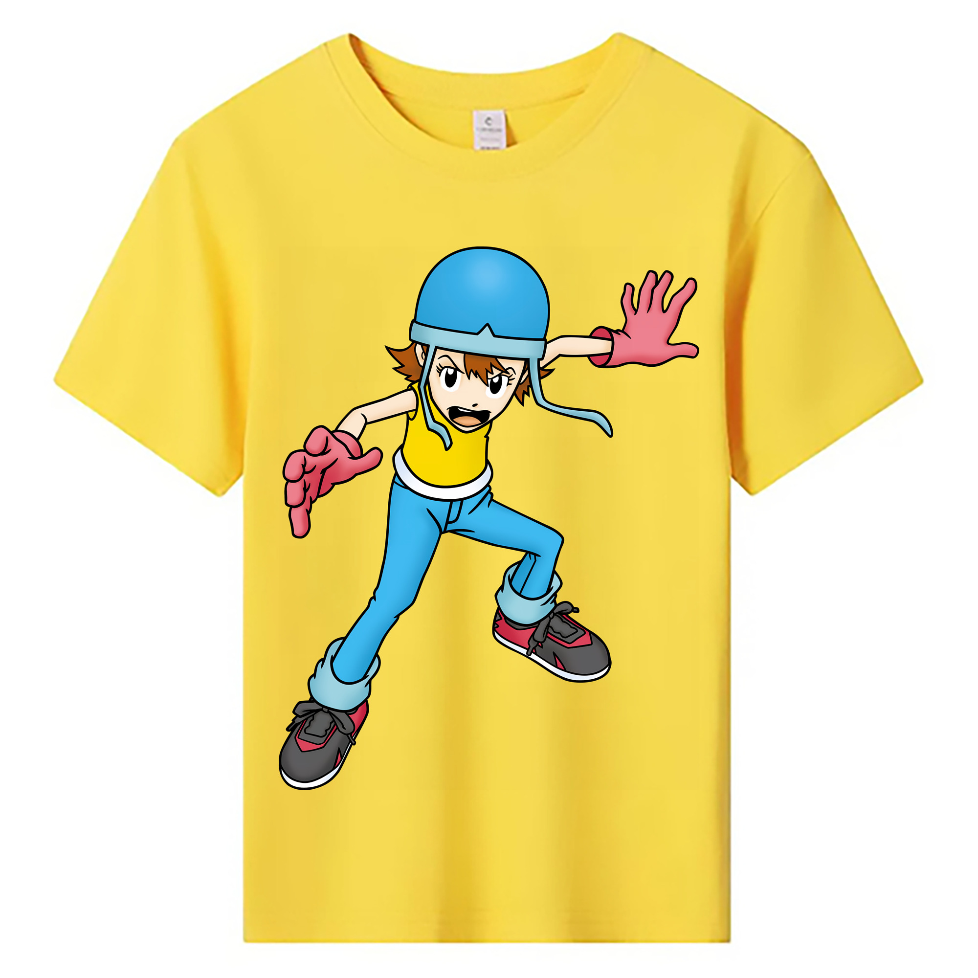 （画像用） Digimon デジタルモンスター/デジモン 綿100％キッズTシャツ（フロントプリント）