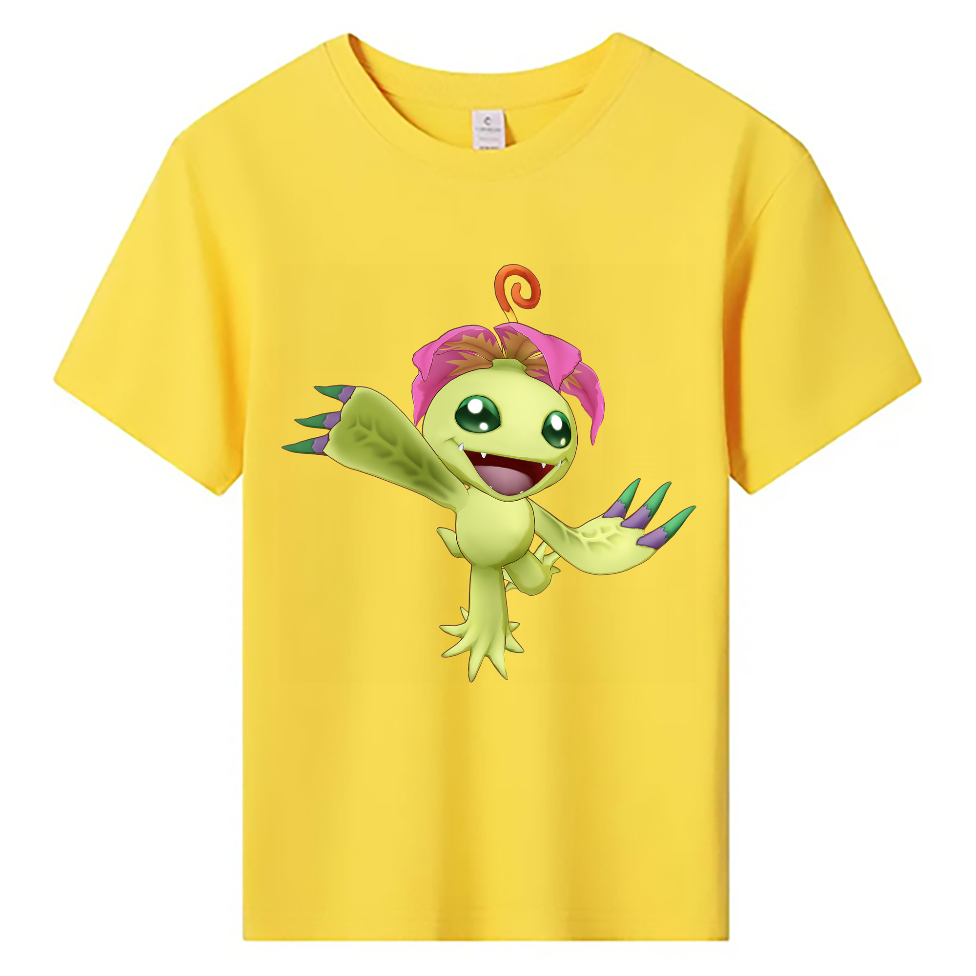 （画像用） Digimon デジタルモンスター/デジモン 綿100％キッズTシャツ（フロントプリント）