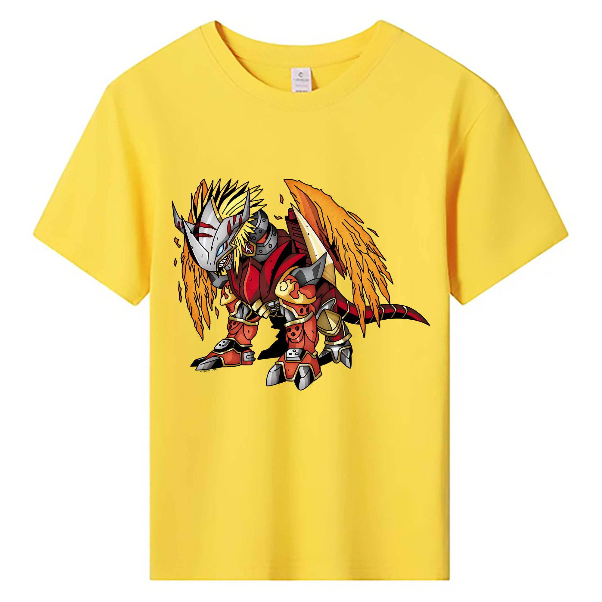 （画像用） Digimon デジタルモンスター/デジモン 綿100％キッズTシャツ（フロントプリント）