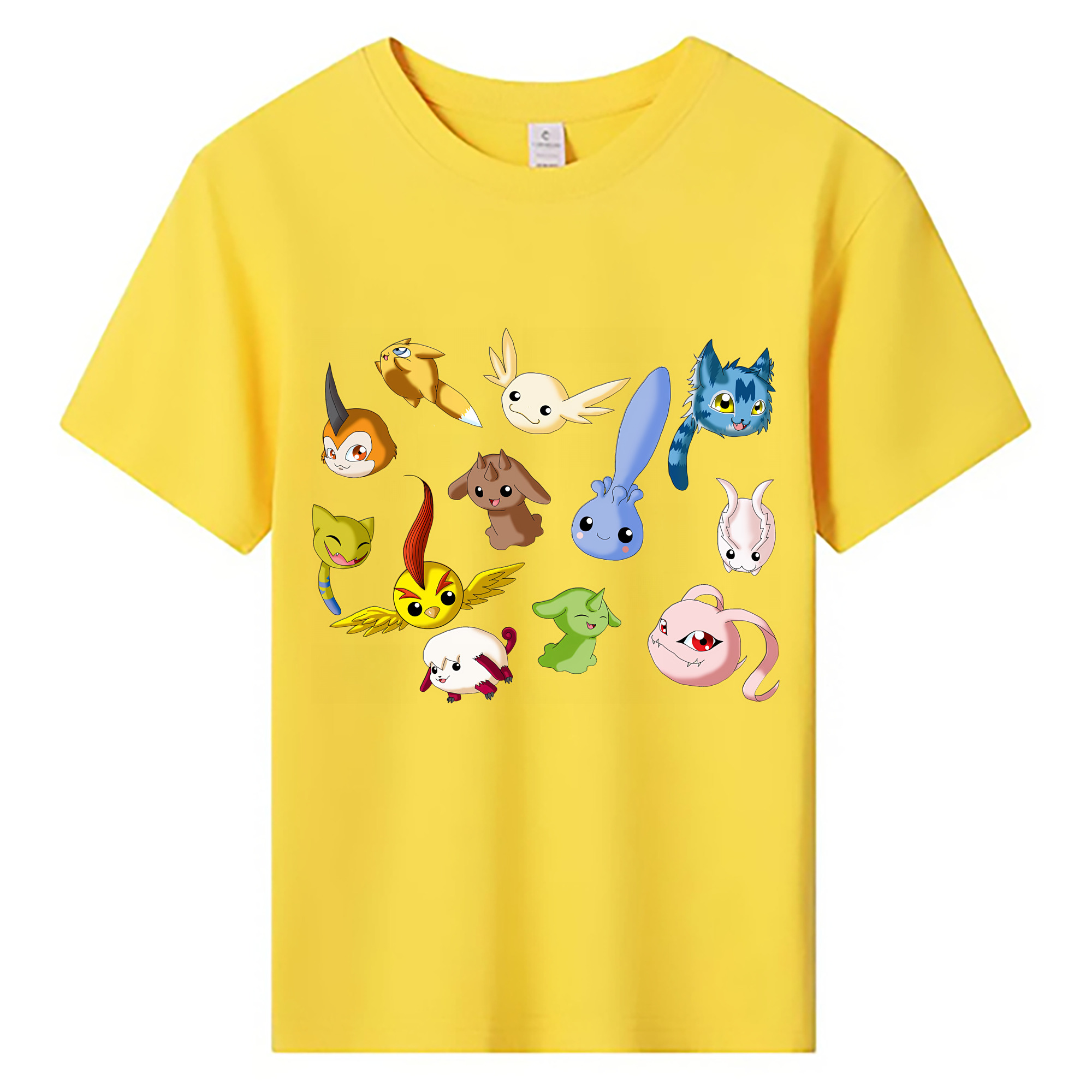 （画像用） Digimon デジタルモンスター/デジモン 綿100％キッズTシャツ（フロントプリント）