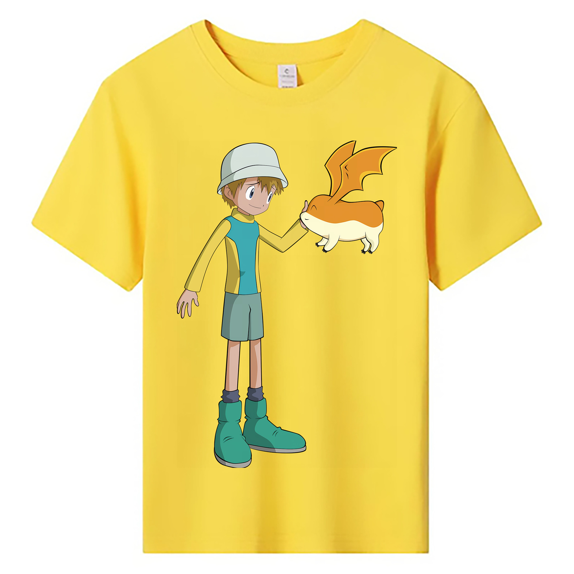 （画像用） Digimon デジタルモンスター/デジモン 綿100％キッズTシャツ（フロントプリント）