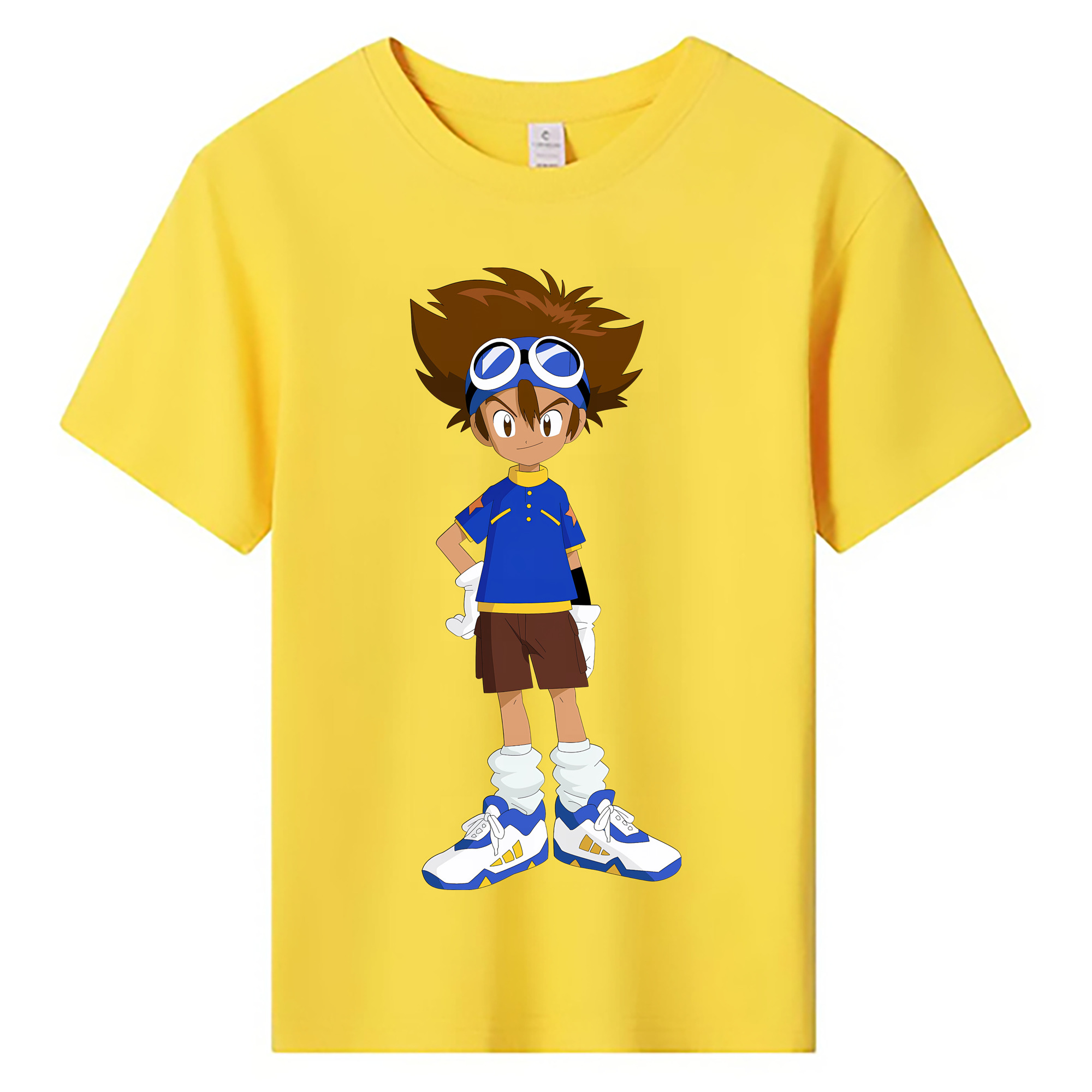 （画像用） Digimon デジタルモンスター/デジモン 綿100％キッズTシャツ（フロントプリント）