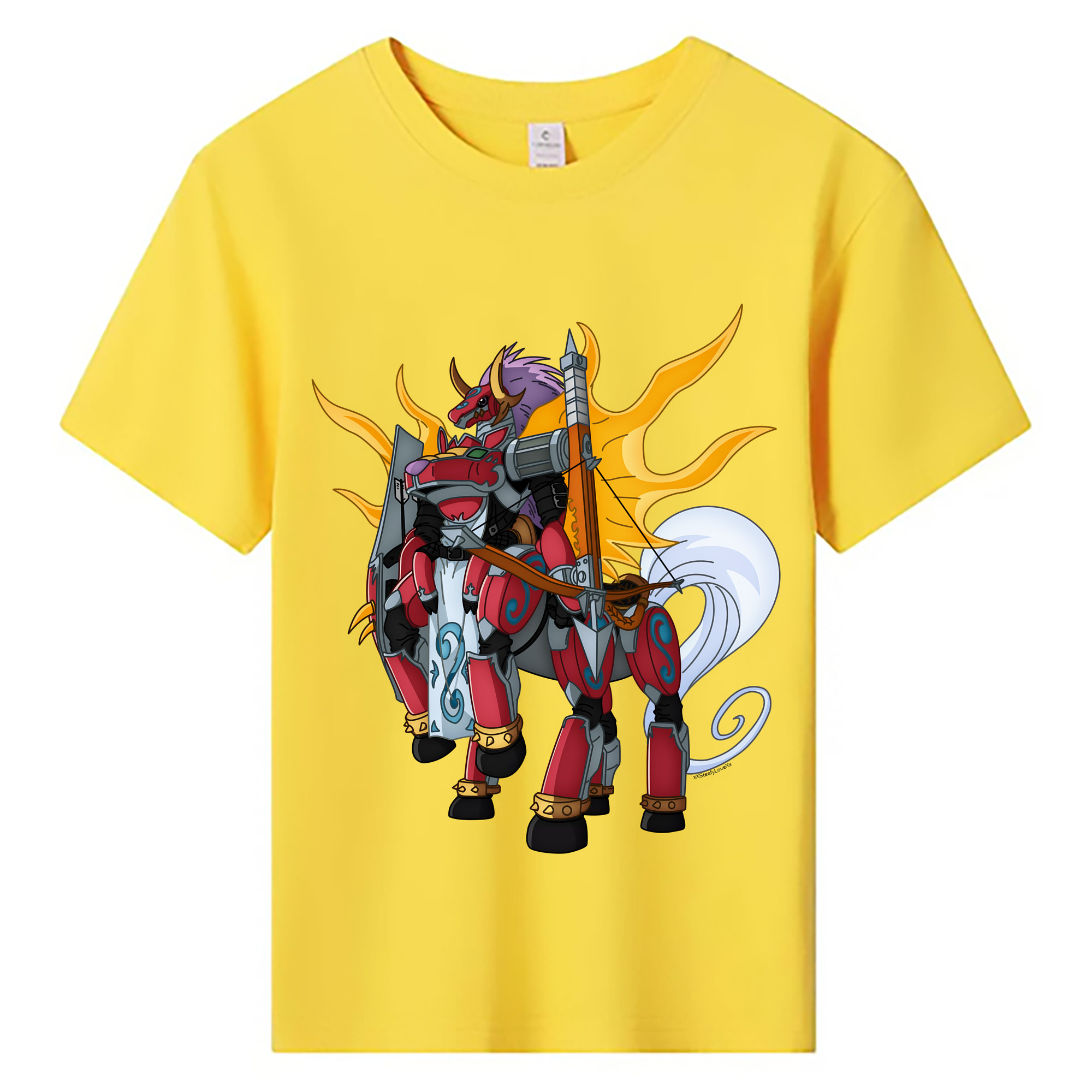 （画像用） Digimon デジタルモンスター/デジモン 綿100％キッズTシャツ（フロントプリント）