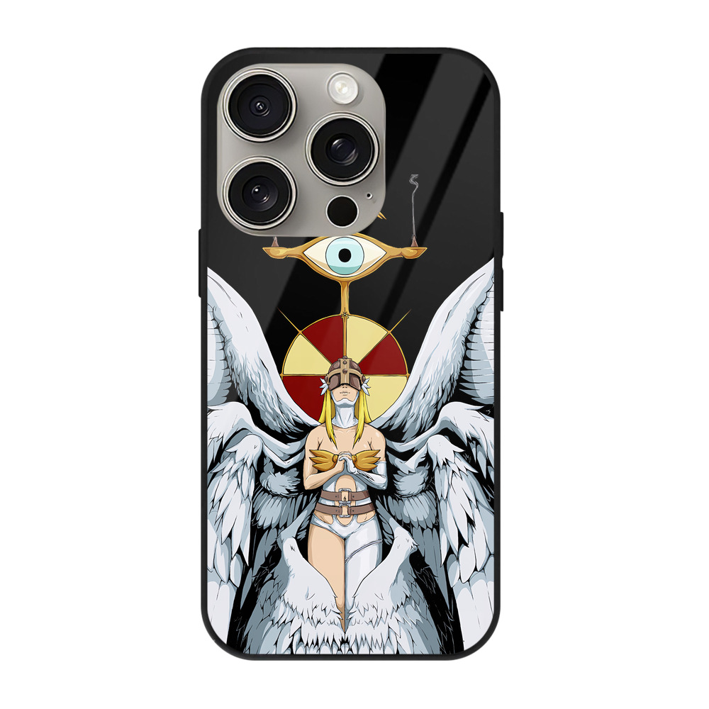 （画像用） Digimon デジタルモンスター/デジモン 【iPhone15Pro対応】スマホケース 耐衝撃＆黄変防止 背面ガラス