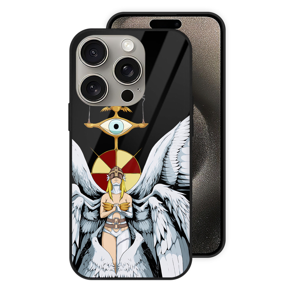 （画像用） Digimon デジタルモンスター/デジモン 【iPhone15Pro対応】スマホケース 耐衝撃＆黄変防止 背面ガラス