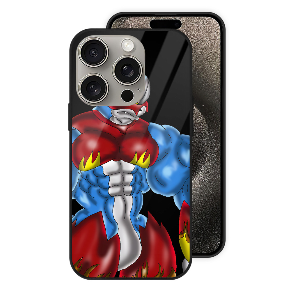 （画像用） Digimon デジタルモンスター/デジモン 【iPhone15Pro対応】スマホケース 耐衝撃＆黄変防止 背面ガラス