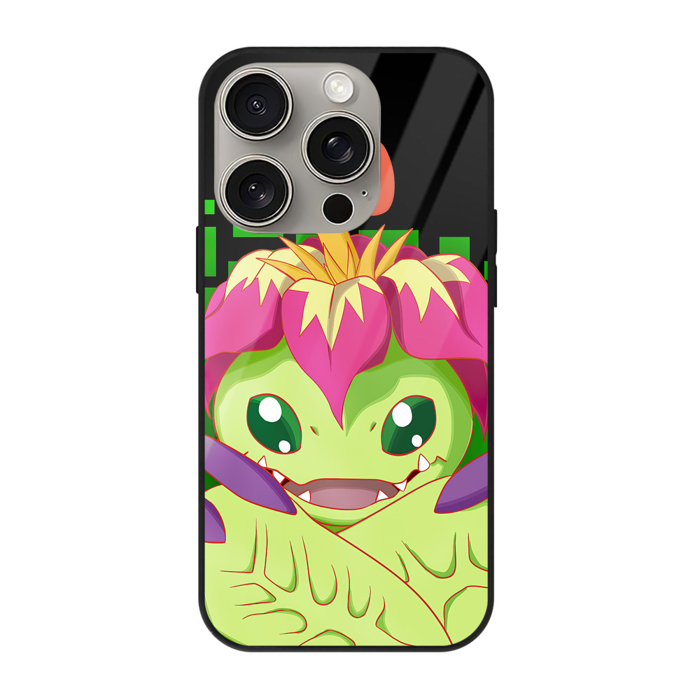 （画像用） Digimon デジタルモンスター/デジモン 【iPhone15Pro対応】スマホケース 耐衝撃＆黄変防止 背面ガラス