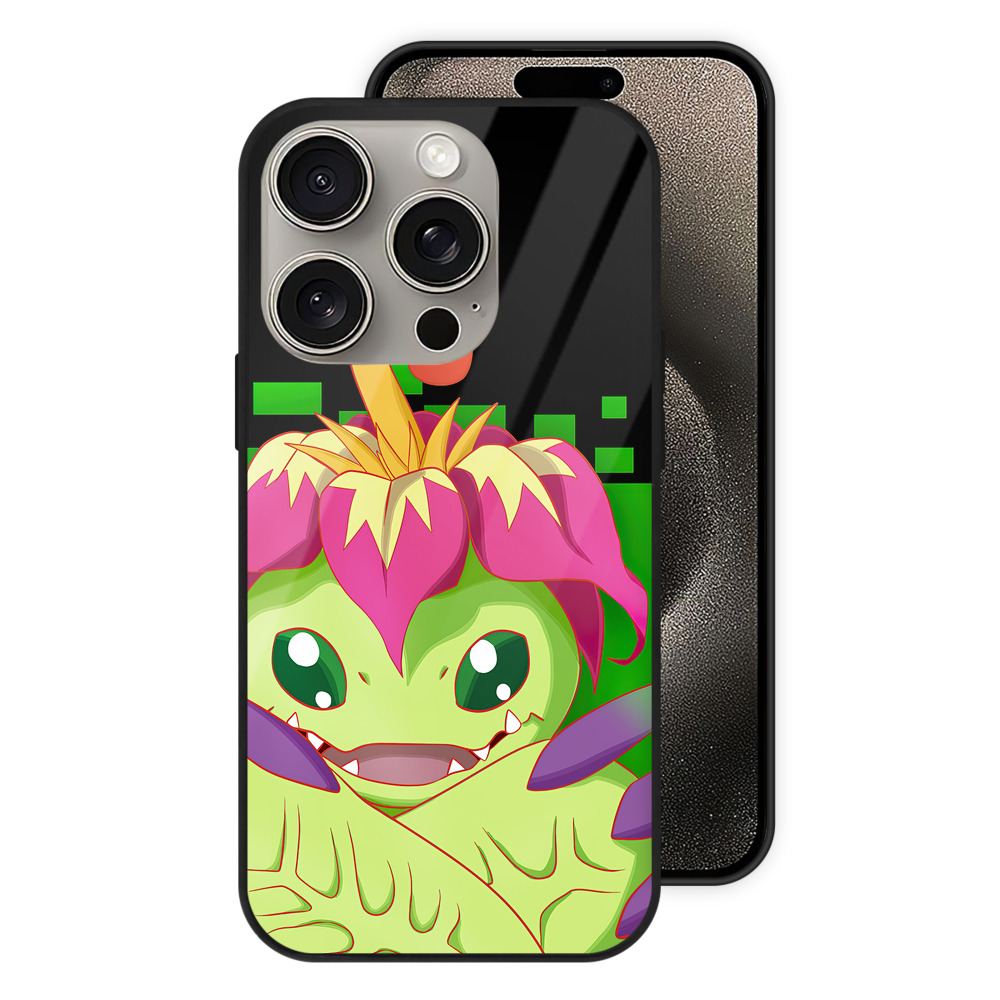 （画像用） Digimon デジタルモンスター/デジモン 【iPhone15Pro対応】スマホケース 耐衝撃＆黄変防止 背面ガラス