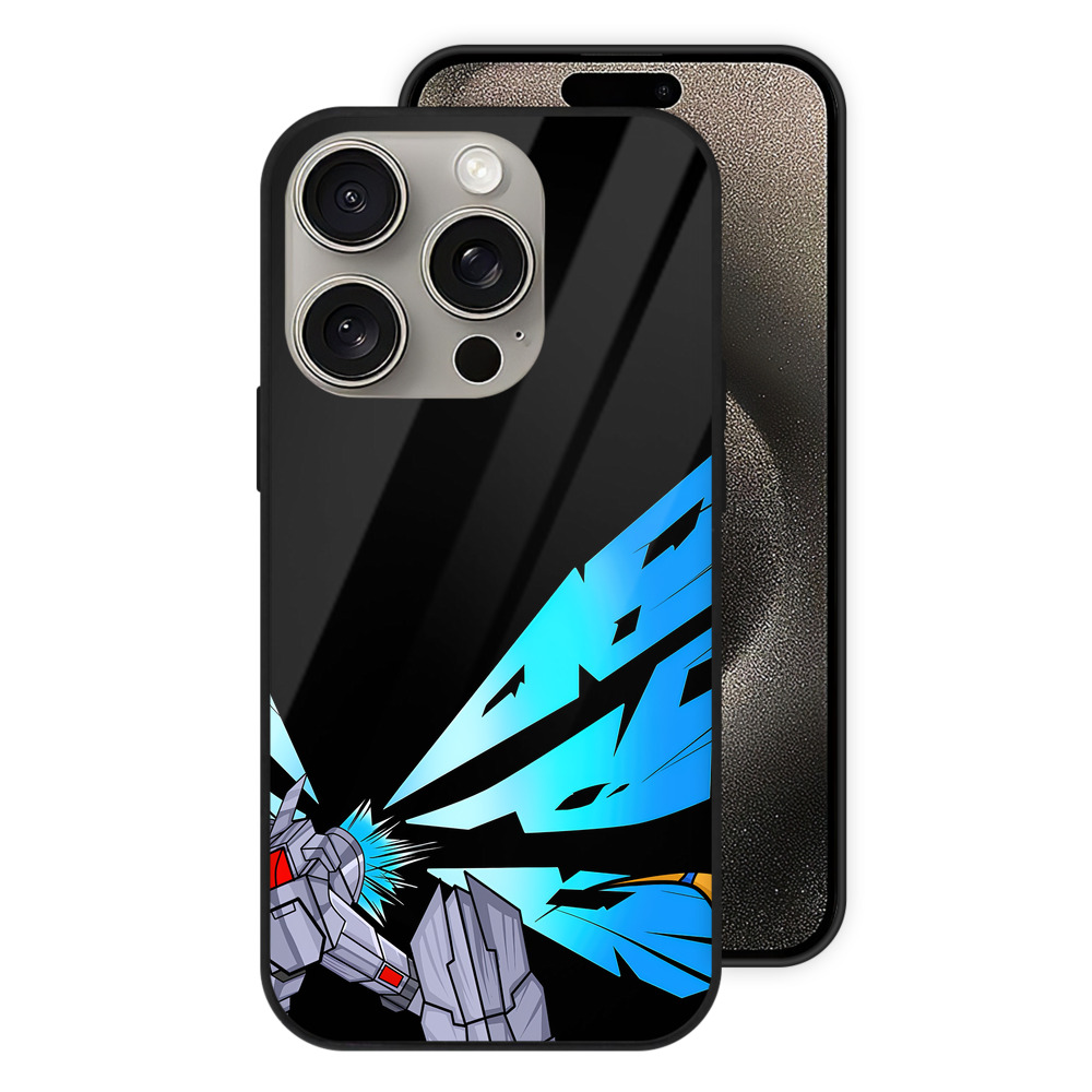 （画像用） Digimon デジタルモンスター/デジモン 【iPhone15Pro対応】スマホケース 耐衝撃＆黄変防止 背面ガラス
