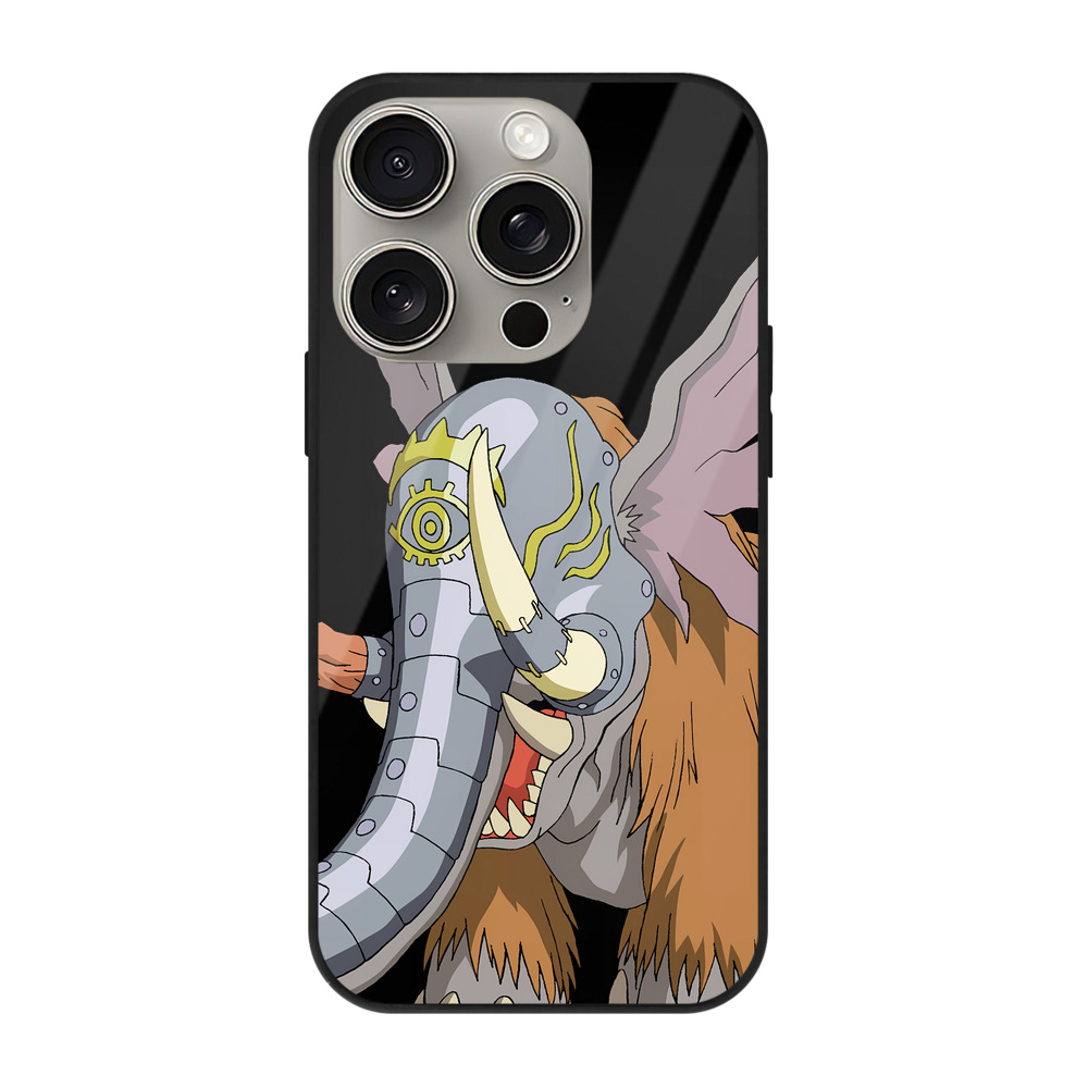 （画像用） Digimon デジタルモンスター/デジモン 【iPhone15Pro対応】スマホケース 耐衝撃＆黄変防止 背面ガラス