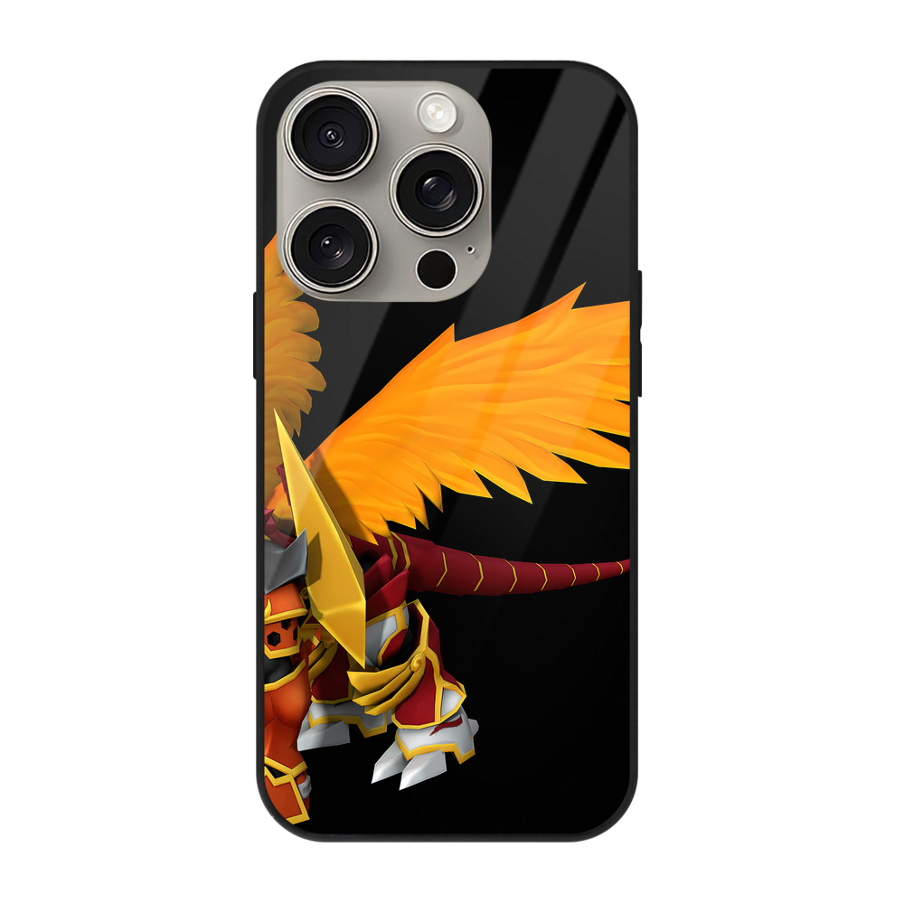（画像用） Digimon デジタルモンスター/デジモン 【iPhone15Pro対応】スマホケース 耐衝撃＆黄変防止 背面ガラス