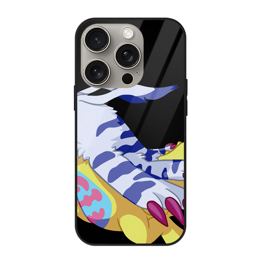 （画像用） Digimon デジタルモンスター/デジモン 【iPhone15Pro対応】スマホケース 耐衝撃＆黄変防止 背面ガラス