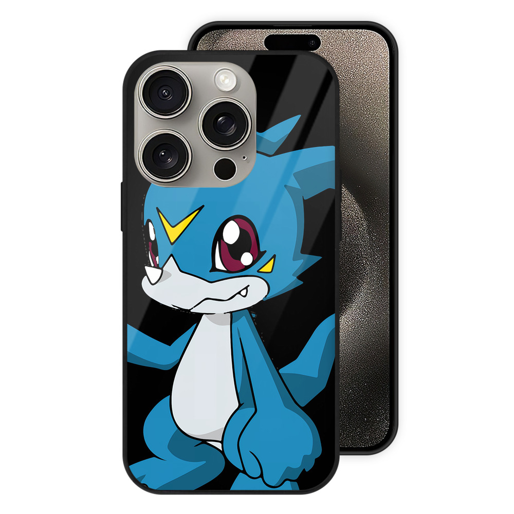 （画像用） Digimon デジタルモンスター/デジモン 【iPhone15Pro対応】スマホケース 耐衝撃＆黄変防止 背面ガラス