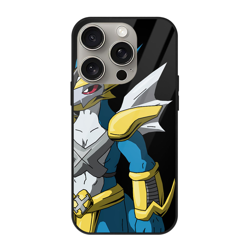 （画像用） Digimon デジタルモンスター/デジモン 【iPhone15Pro対応】スマホケース 耐衝撃＆黄変防止 背面ガラス
