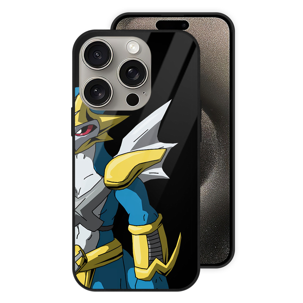（画像用） Digimon デジタルモンスター/デジモン 【iPhone15Pro対応】スマホケース 耐衝撃＆黄変防止 背面ガラス