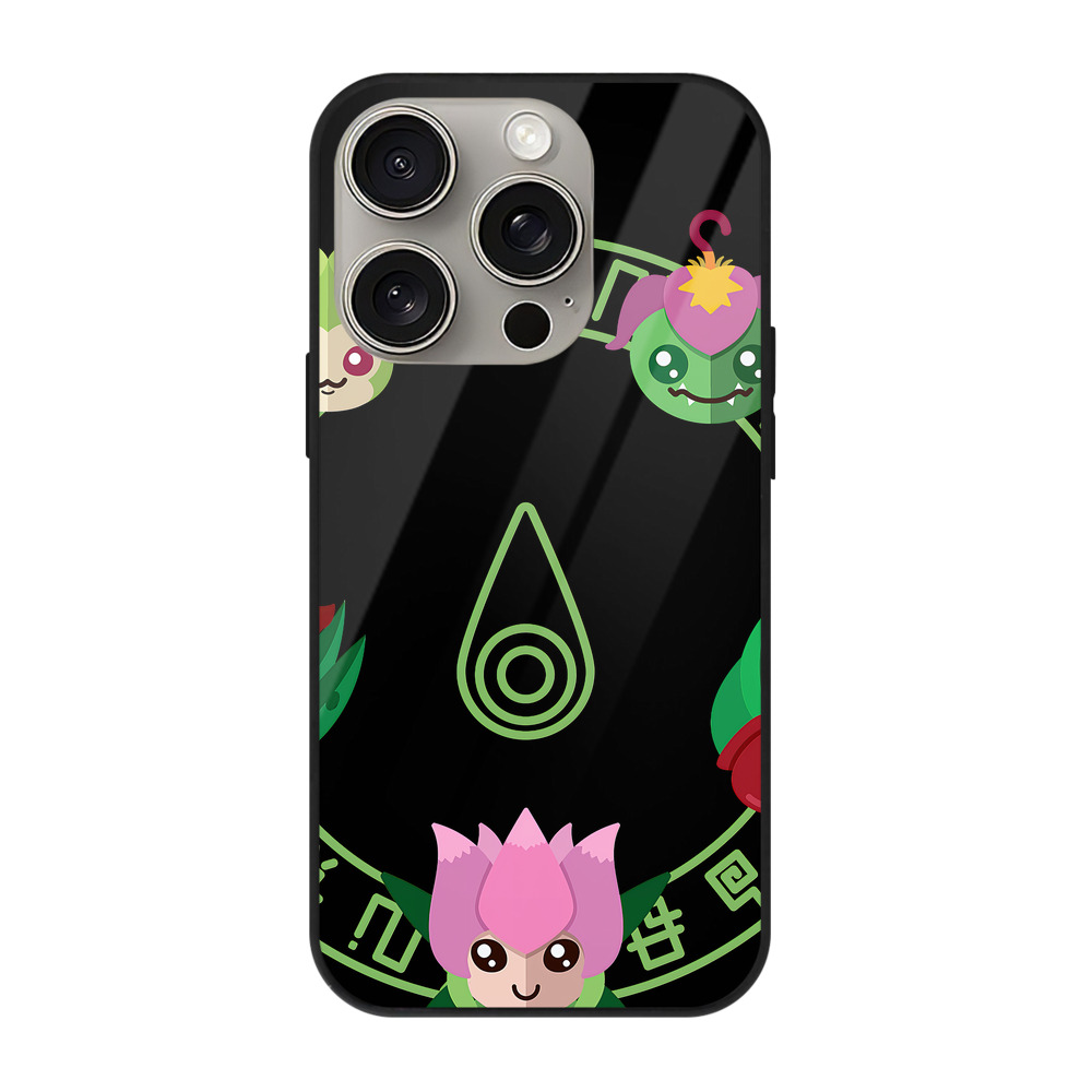 （画像用） Digimon デジタルモンスター/デジモン 【iPhone15Pro対応】スマホケース 耐衝撃＆黄変防止 背面ガラス