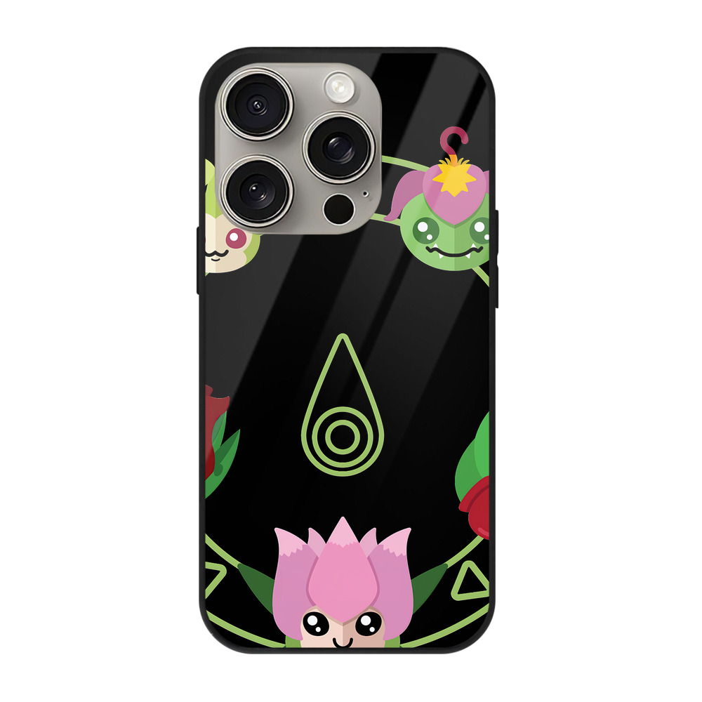 （画像用） Digimon デジタルモンスター/デジモン 【iPhone15Pro対応】スマホケース 耐衝撃＆黄変防止 背面ガラス