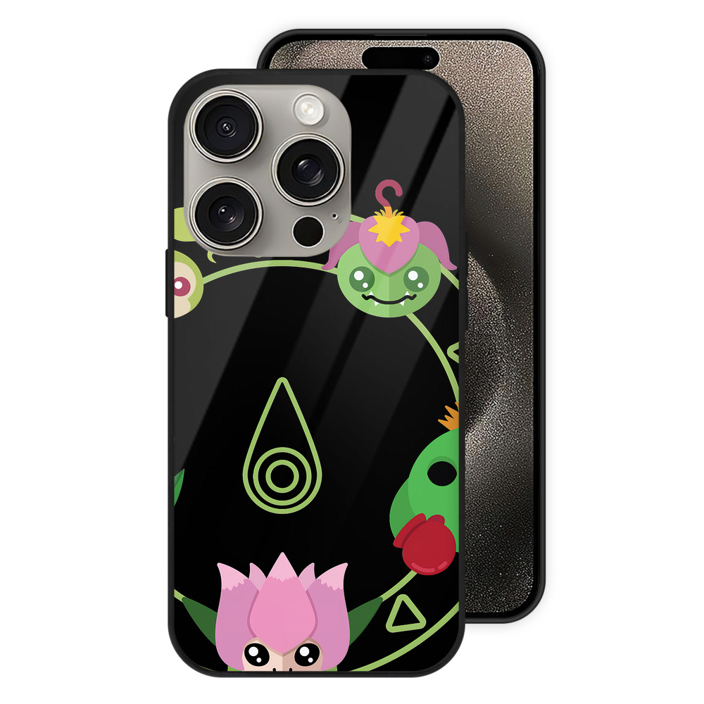 （画像用） Digimon デジタルモンスター/デジモン 【iPhone15Pro対応】スマホケース 耐衝撃＆黄変防止 背面ガラス