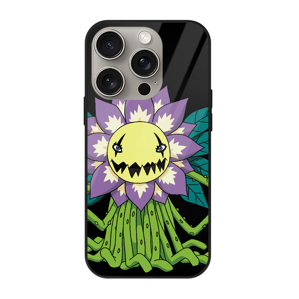 （画像用） Digimon デジタルモンスター/デジモン 【iPhone15Pro対応】スマホケース 耐衝撃＆黄変防止 背面ガラス