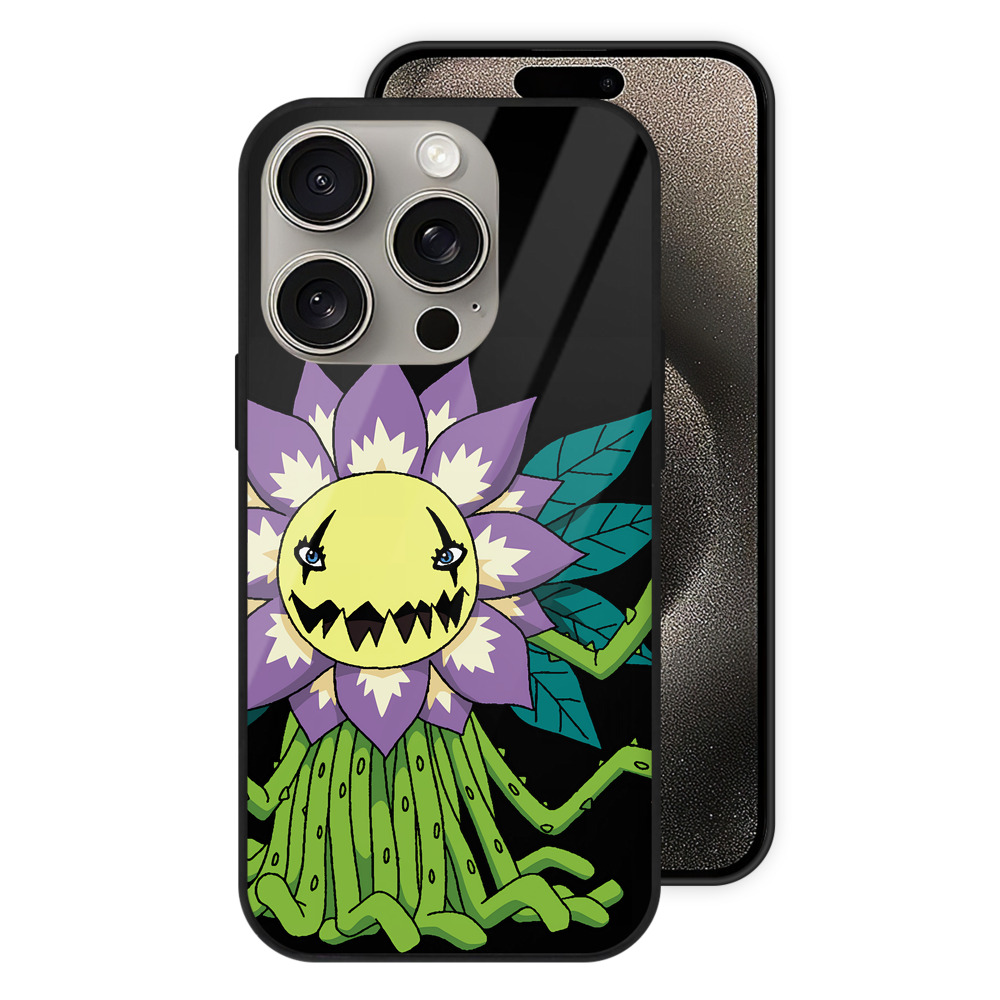 （画像用） Digimon デジタルモンスター/デジモン 【iPhone15Pro対応】スマホケース 耐衝撃＆黄変防止 背面ガラス