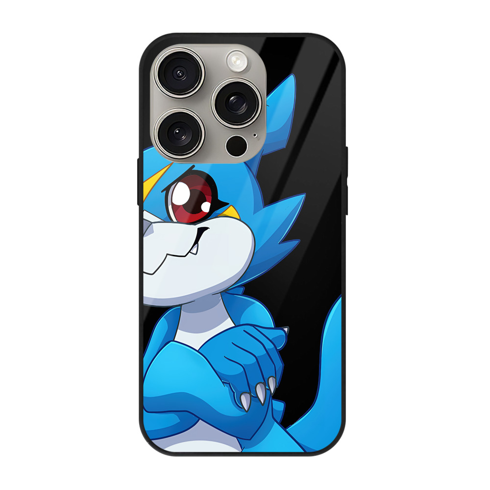 （画像用） Digimon デジタルモンスター/デジモン 【iPhone15Pro対応】スマホケース 耐衝撃＆黄変防止 背面ガラス