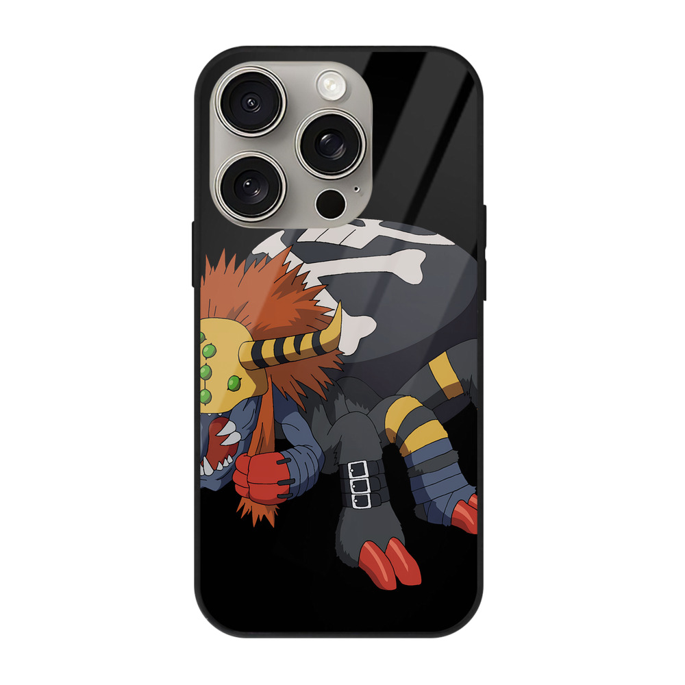 （画像用） Digimon デジタルモンスター/デジモン 【iPhone15Pro対応】スマホケース 耐衝撃＆黄変防止 背面ガラス