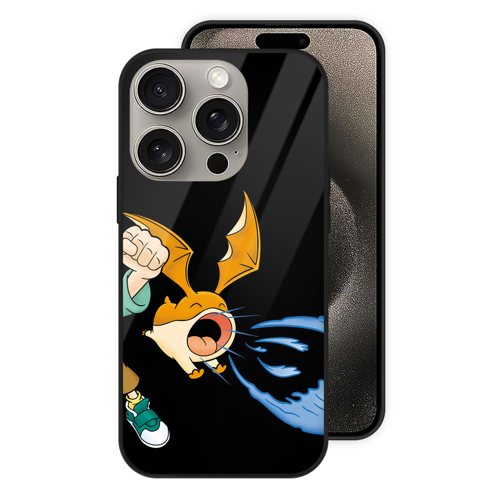 （画像用） Digimon デジタルモンスター/デジモン 【iPhone15Pro対応】スマホケース 耐衝撃＆黄変防止 背面ガラス