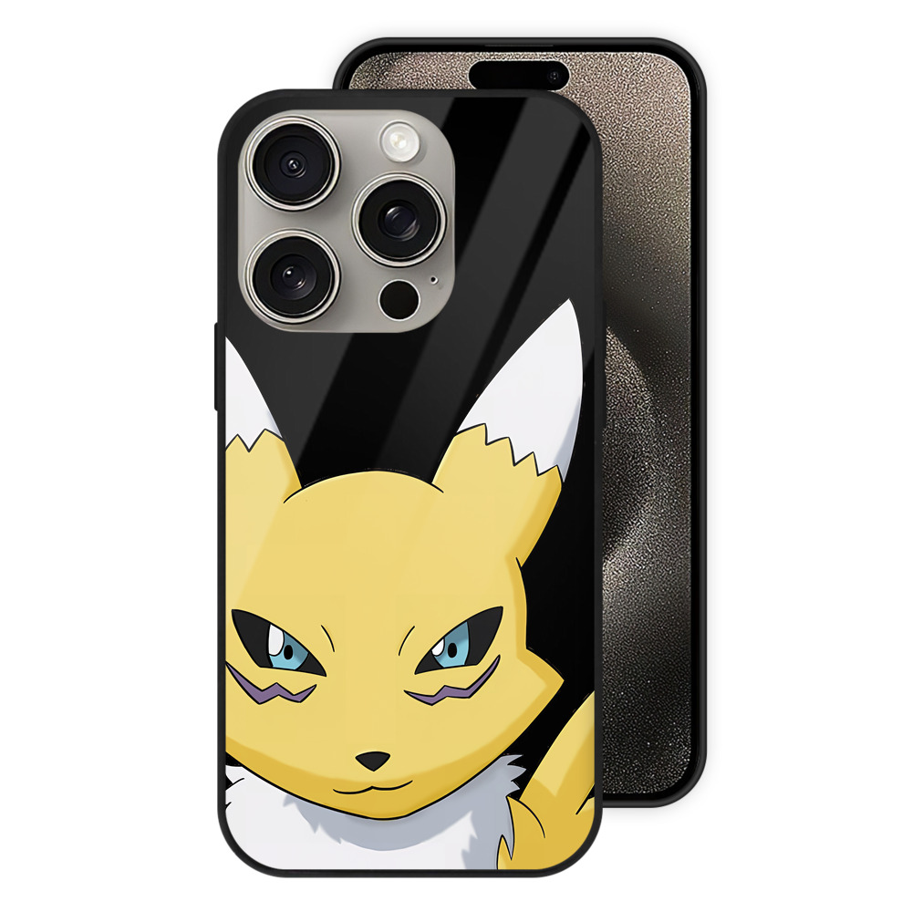 （画像用） Digimon デジタルモンスター/デジモン 【iPhone15Pro対応】スマホケース 耐衝撃＆黄変防止 背面ガラス