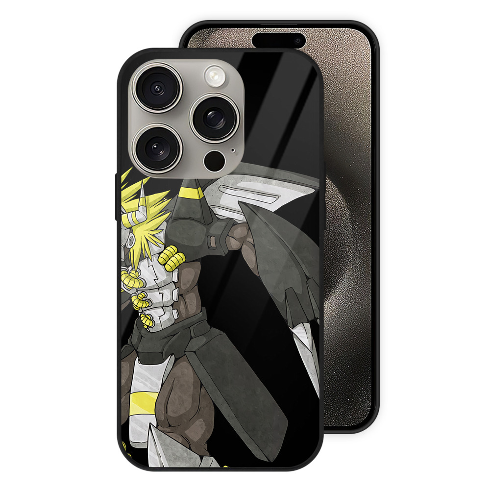 （画像用） Digimon デジタルモンスター/デジモン 【iPhone15Pro対応】スマホケース 耐衝撃＆黄変防止 背面ガラス